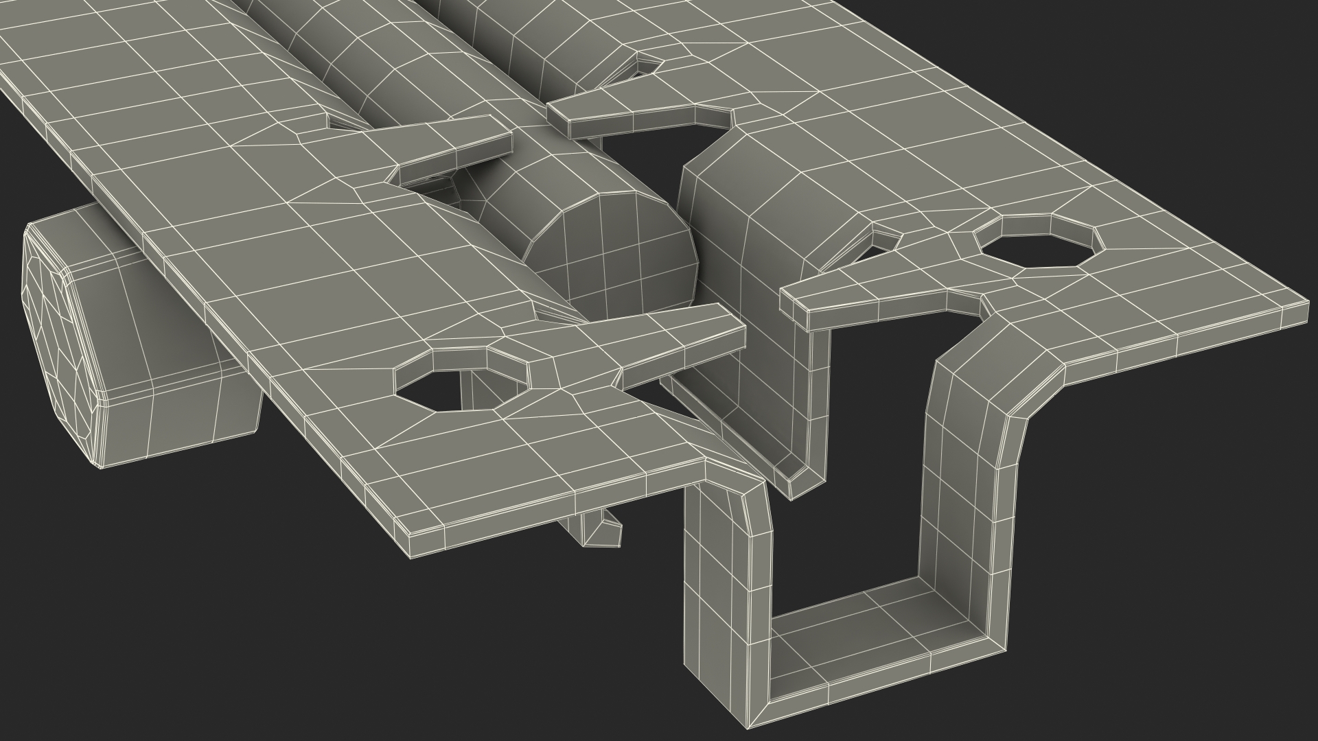 Brass Door Latch Sliding Lock 3D model