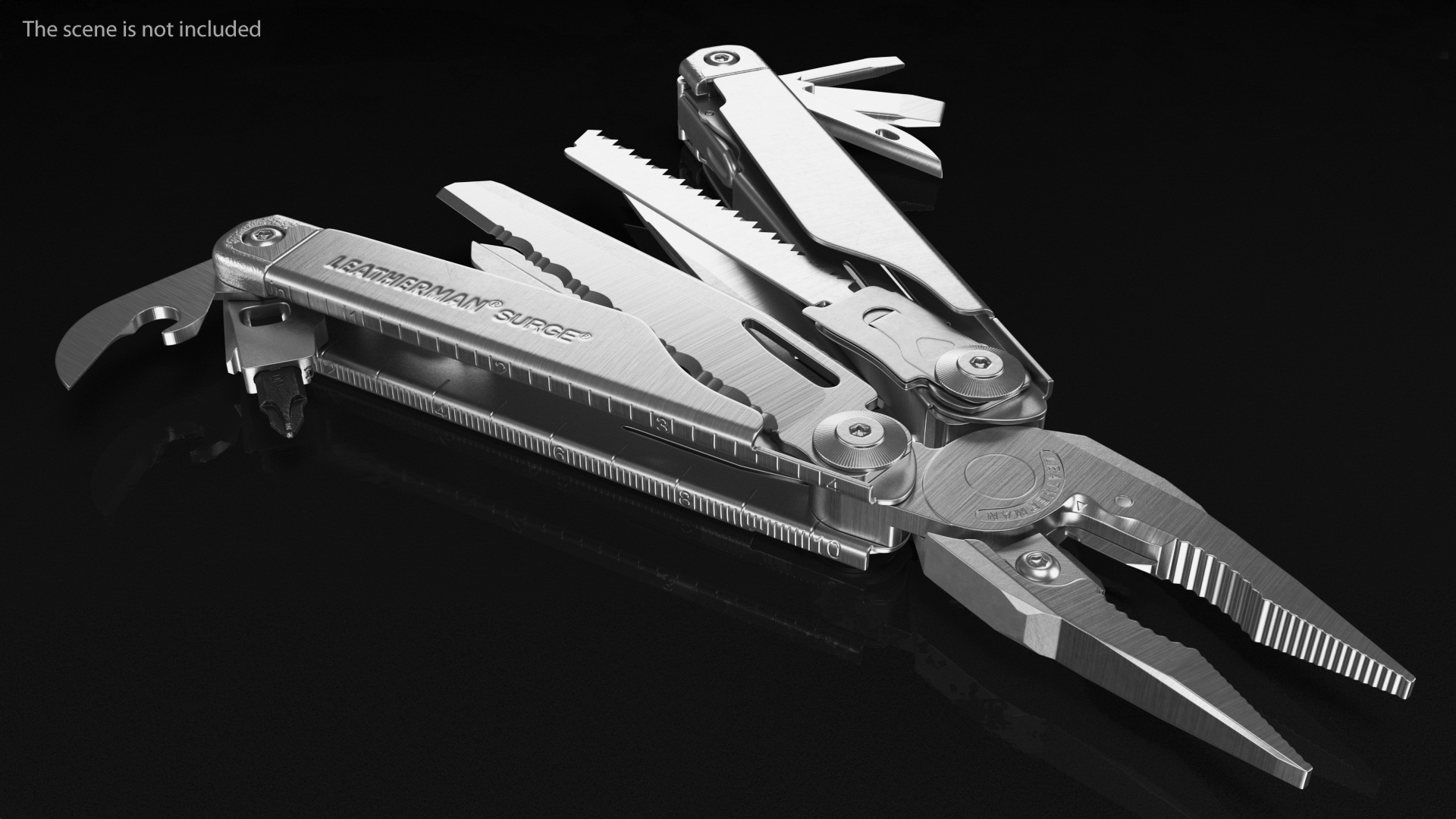 3D model Leatherman Surge Multitool Silver Closed