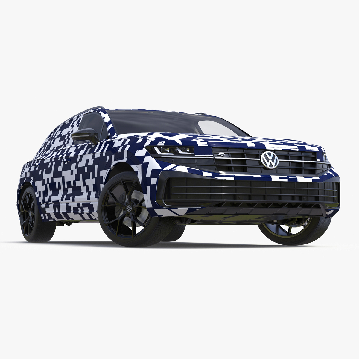 Volkswagen Touareg 2024 QR Rigged for Cinema 4D 3D