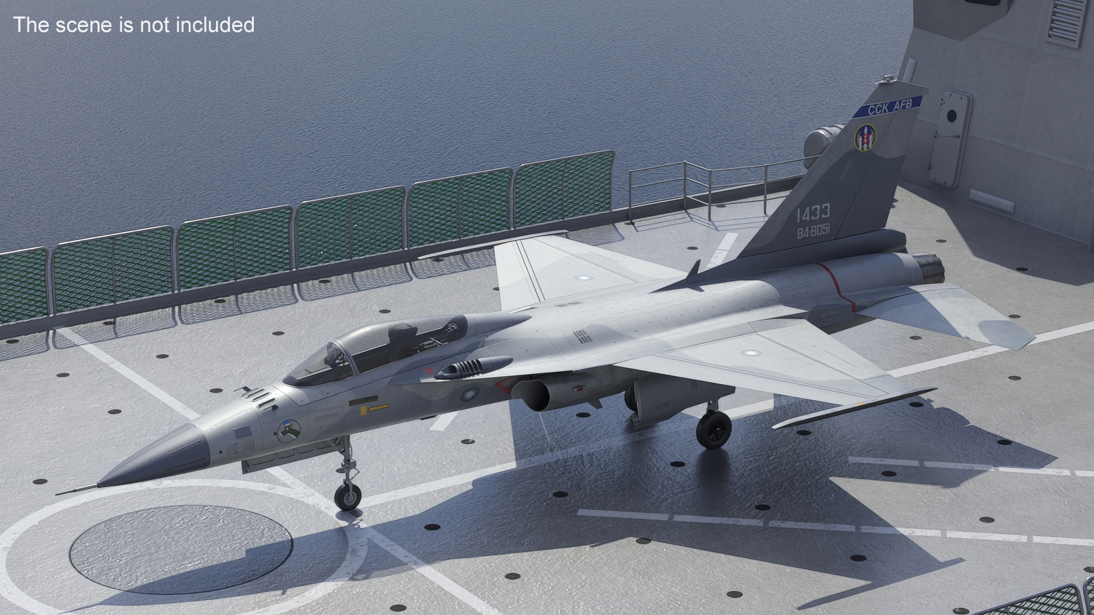 3D Unarmed Fighter Jet AIDC F-CK-1