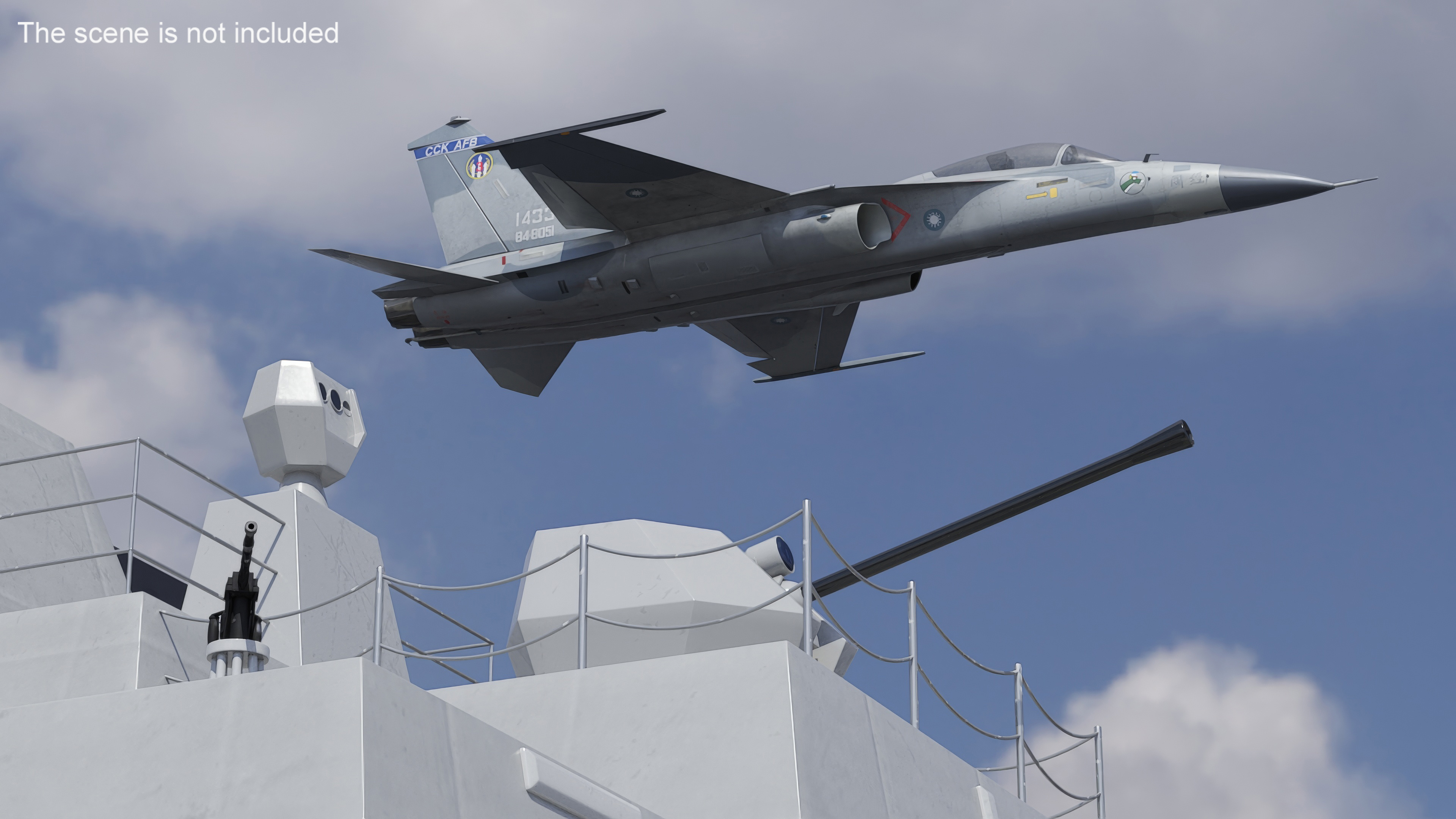 3D Unarmed Fighter Jet AIDC F-CK-1