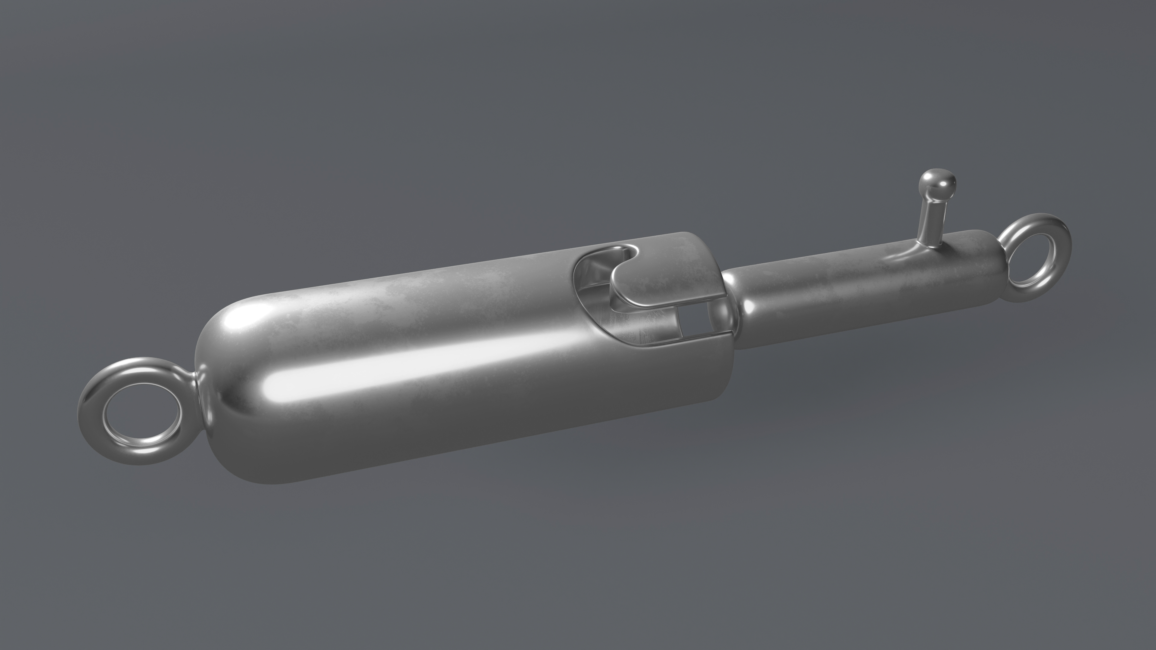 3D model Bayonet Jewellery Clasp Silver