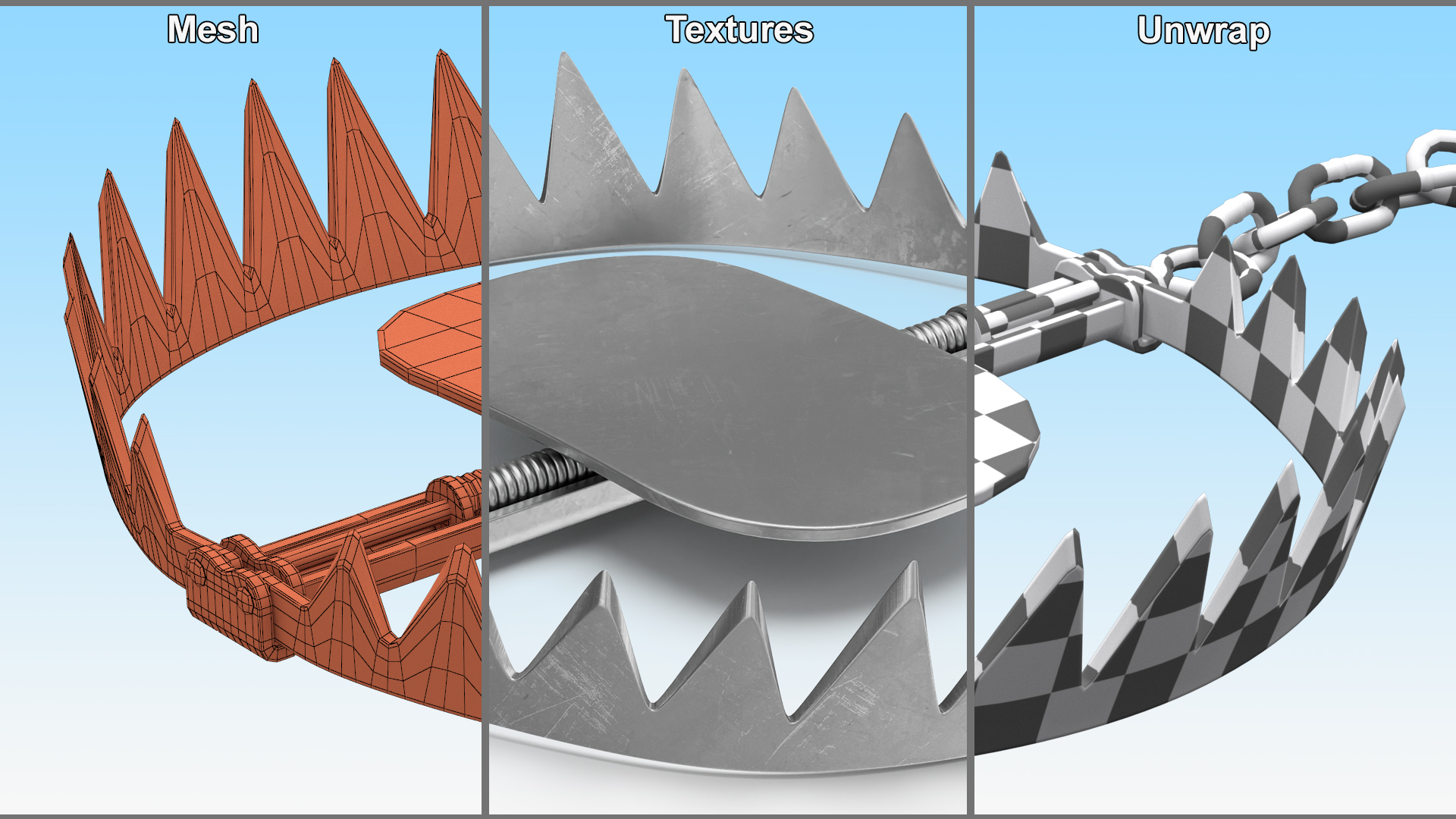 3D model Steel Bear Trap