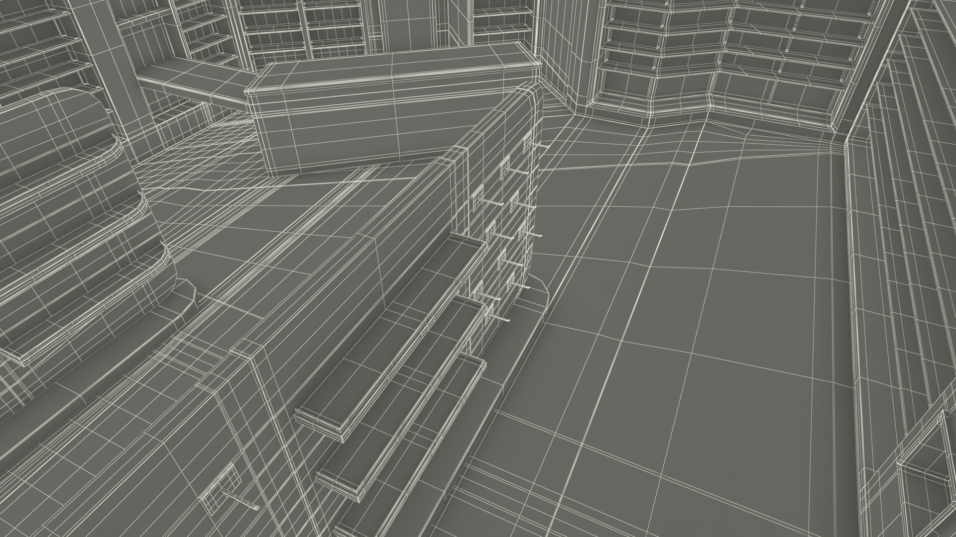 3D Empty Store
