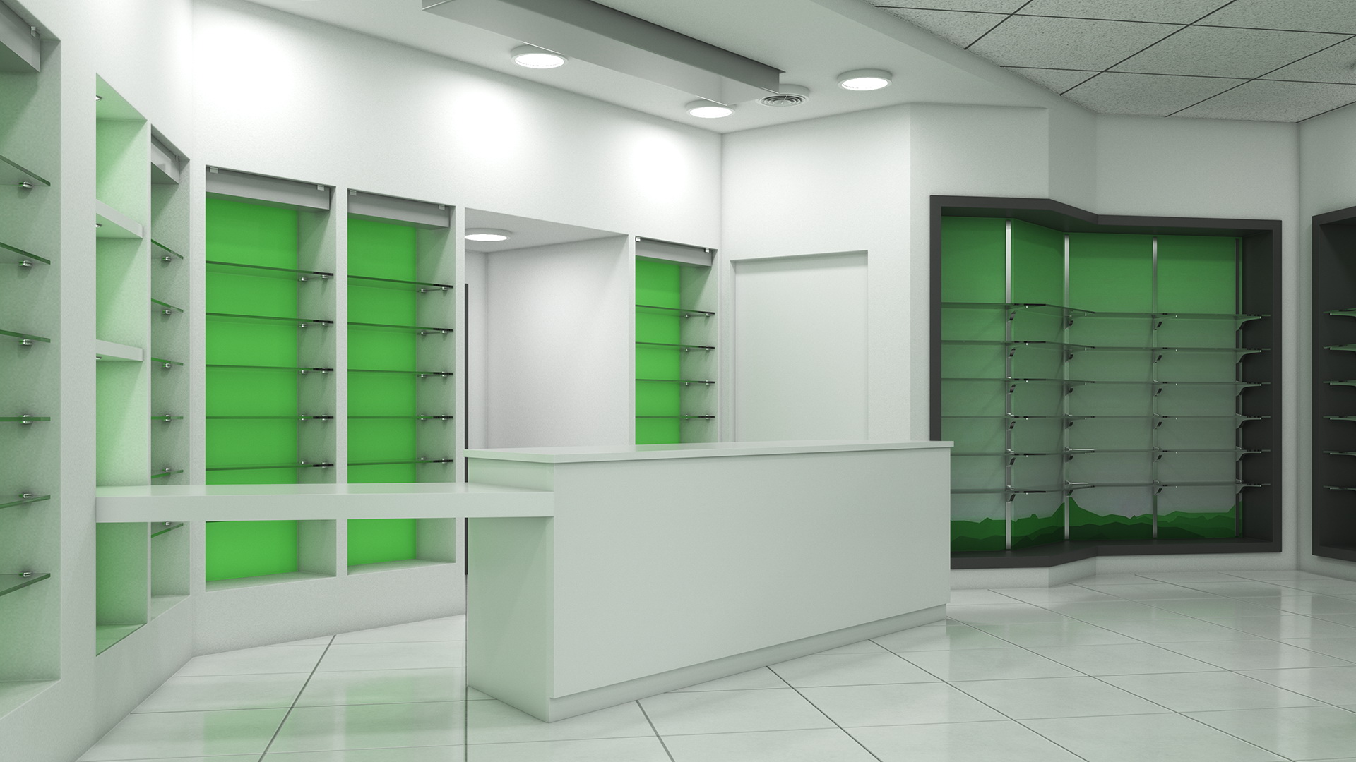 3D Empty Store