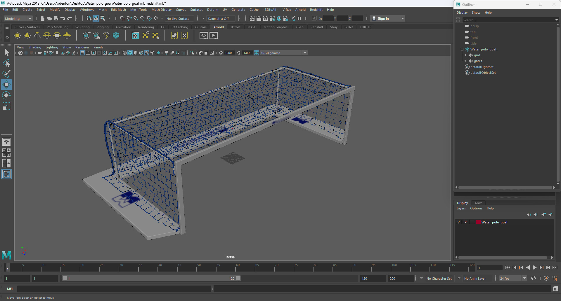 3D model Water polo goal