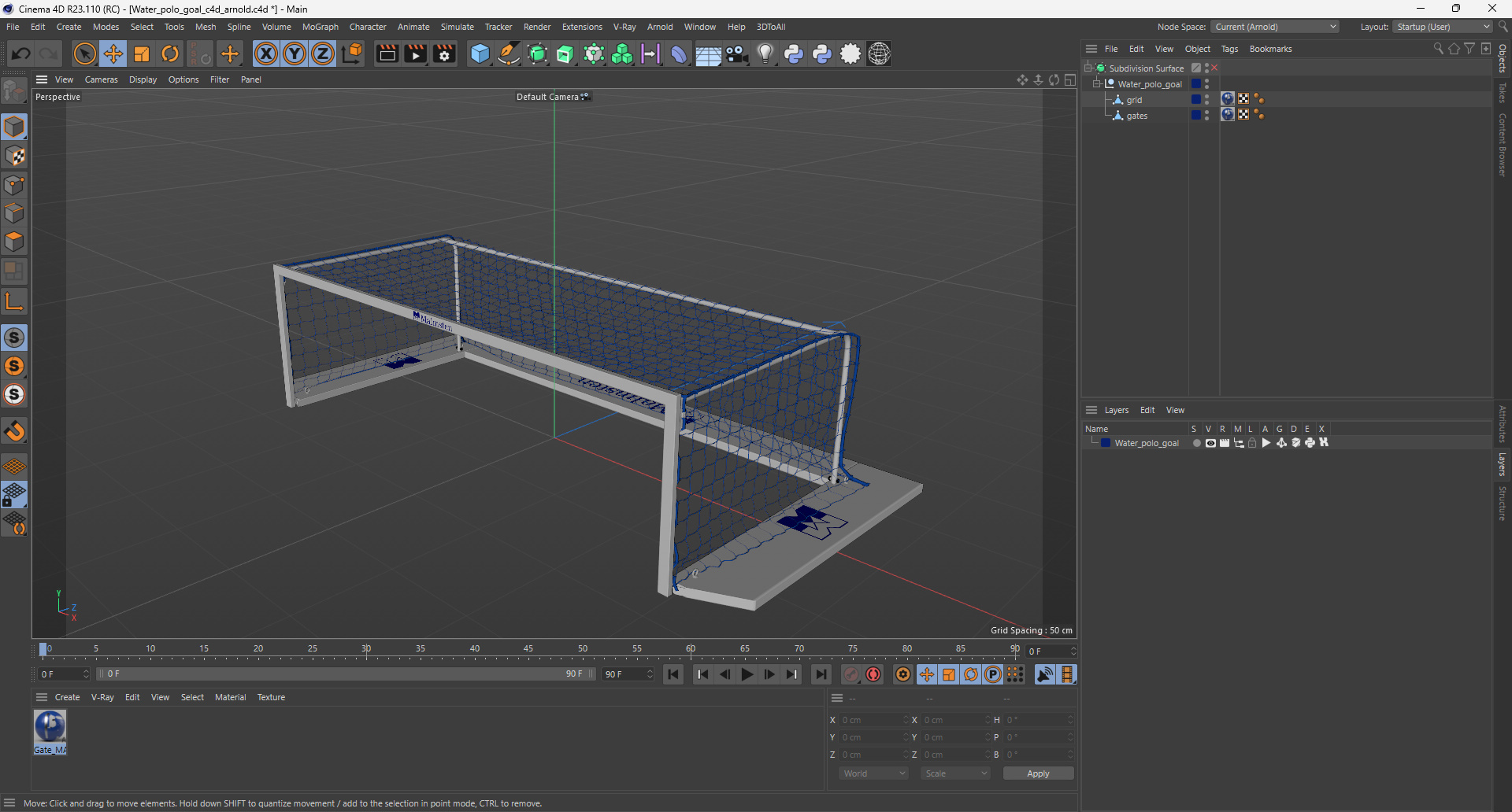 3D model Water polo goal