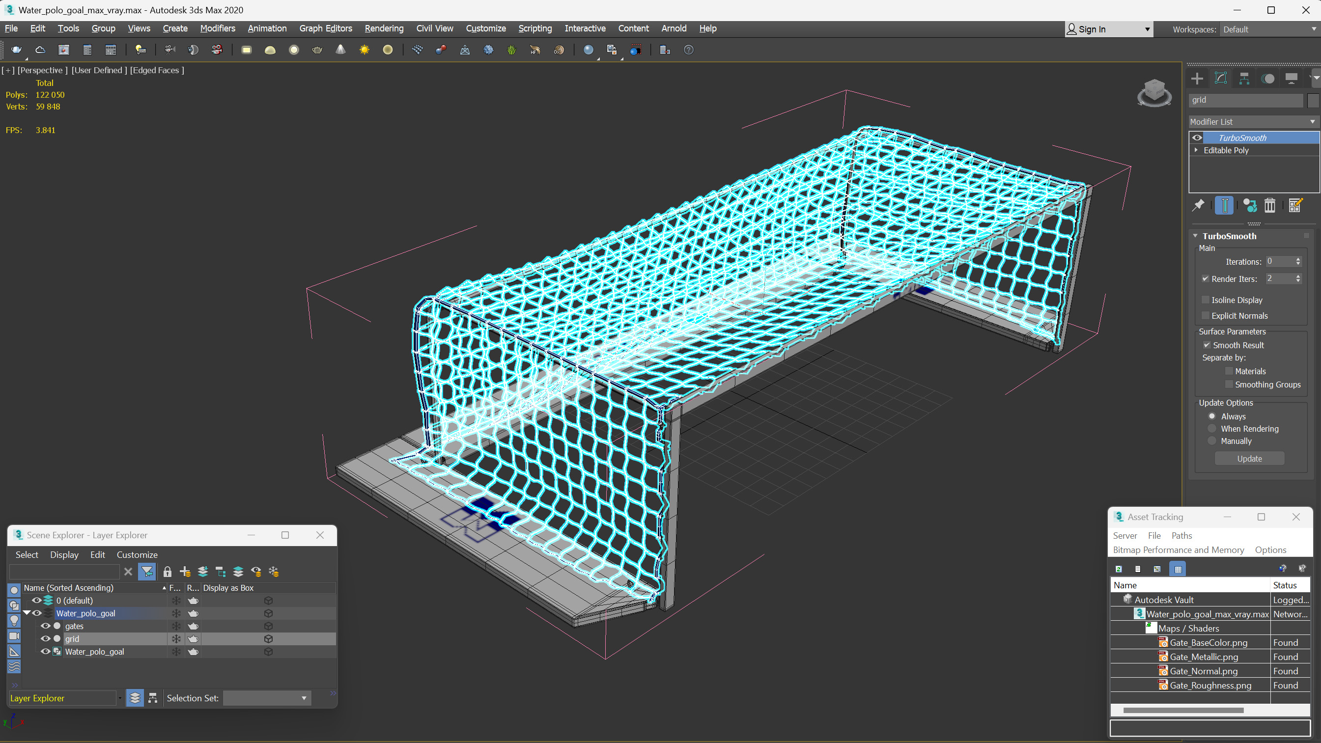 3D model Water polo goal