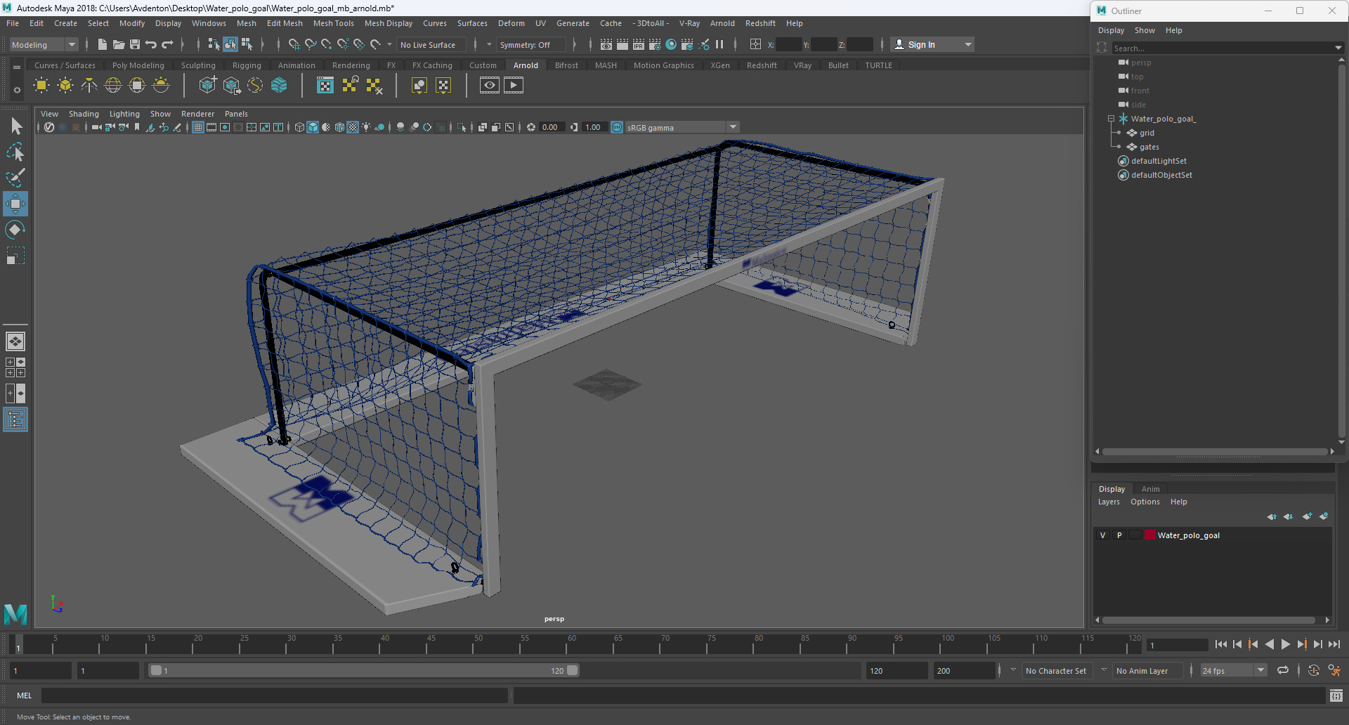 3D model Water polo goal