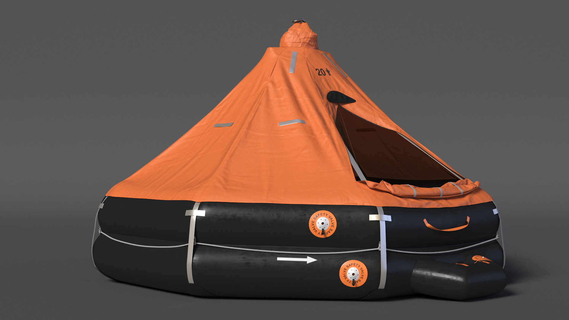 3D model Inflatable Life Raft