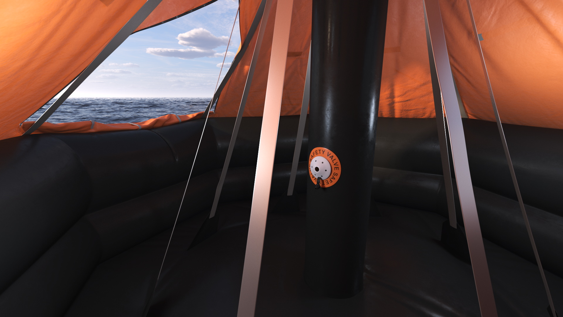 3D model Inflatable Life Raft