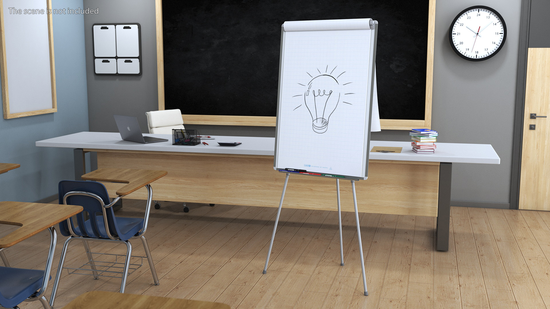3D Flip Chart Stand with Sketch model