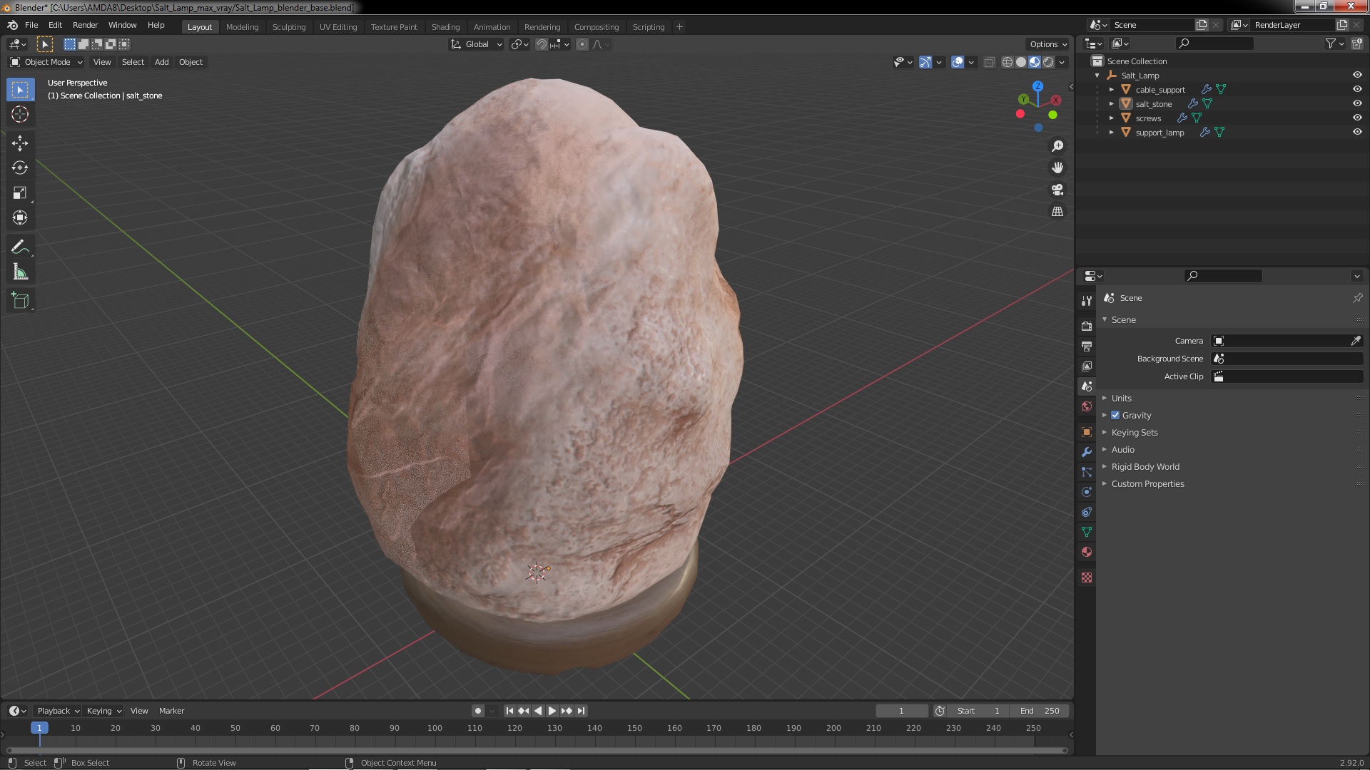 Salt Lamp 3D model