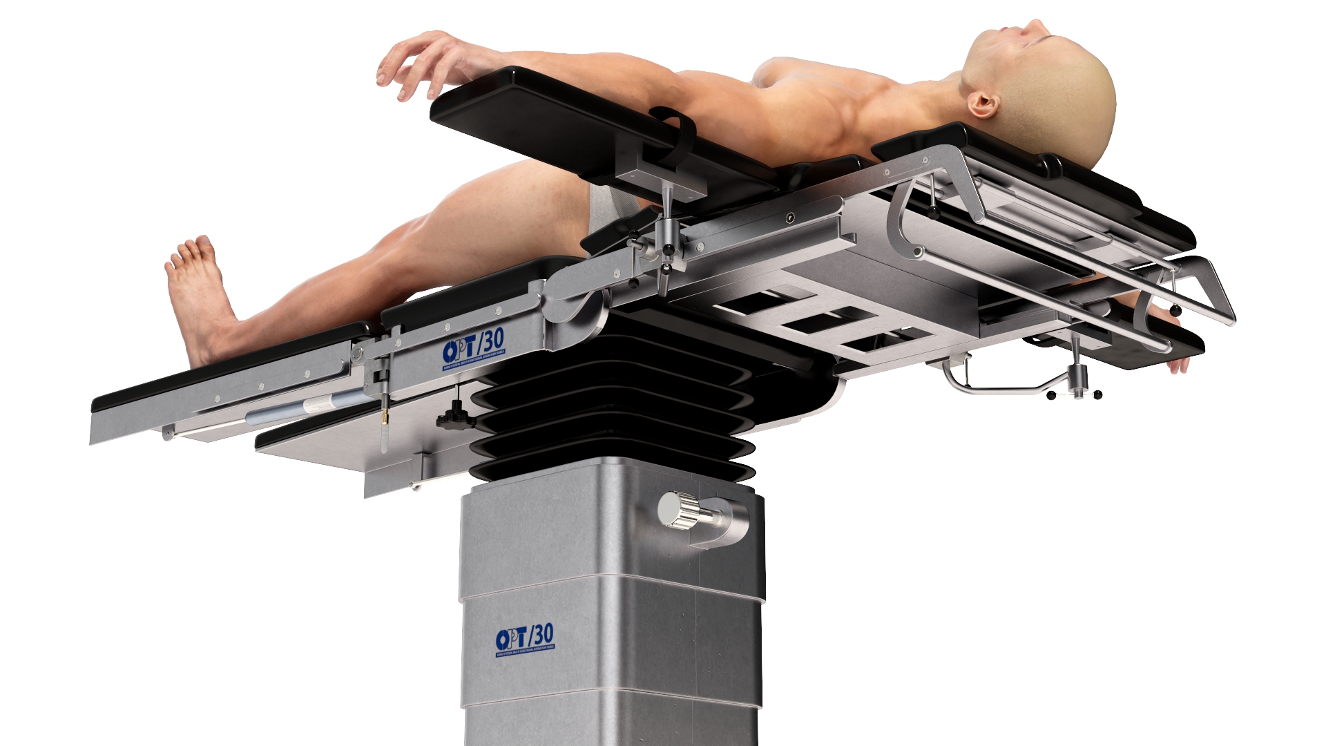3D Man on Surgical Operating Table