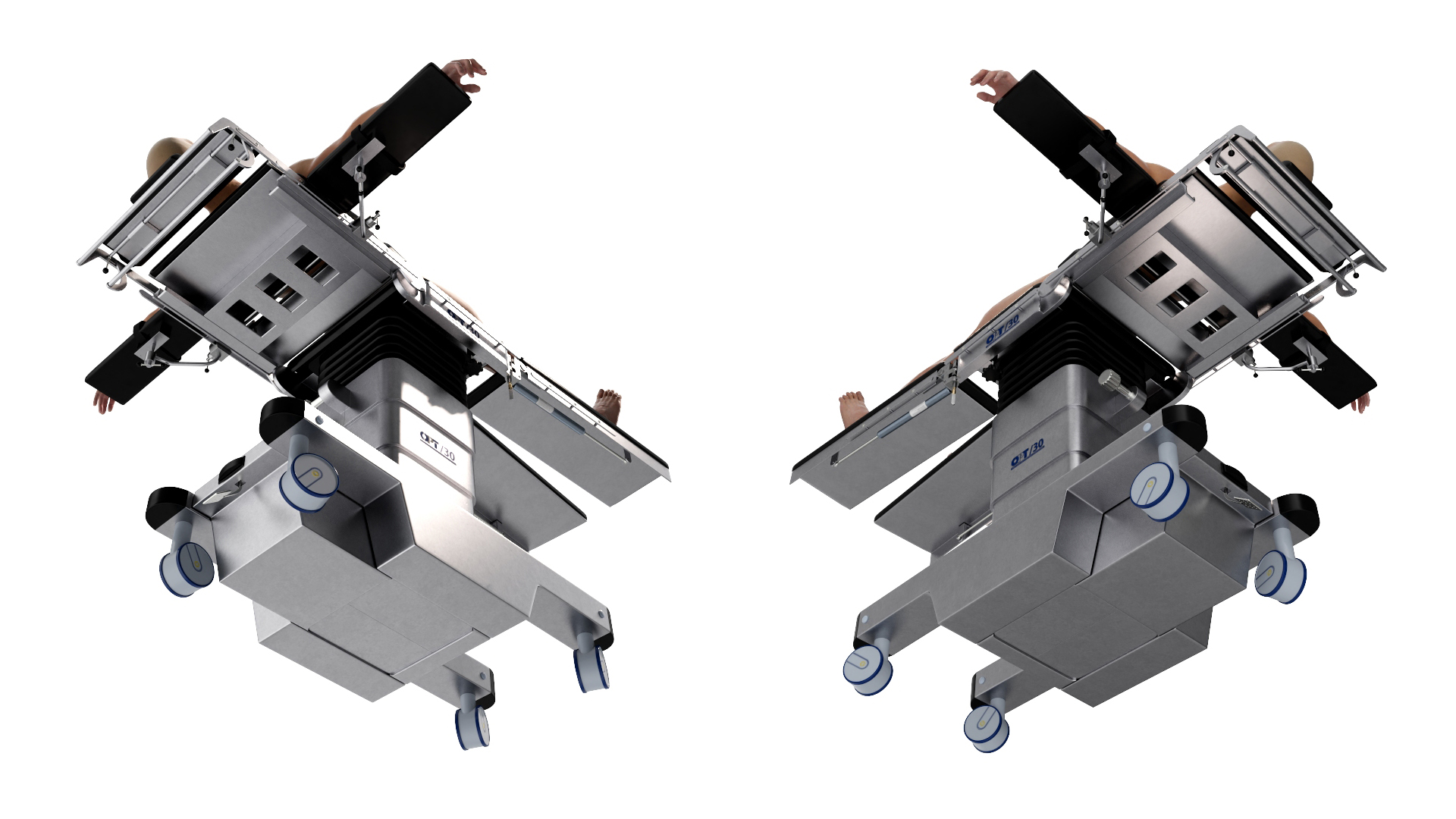 3D Man on Surgical Operating Table
