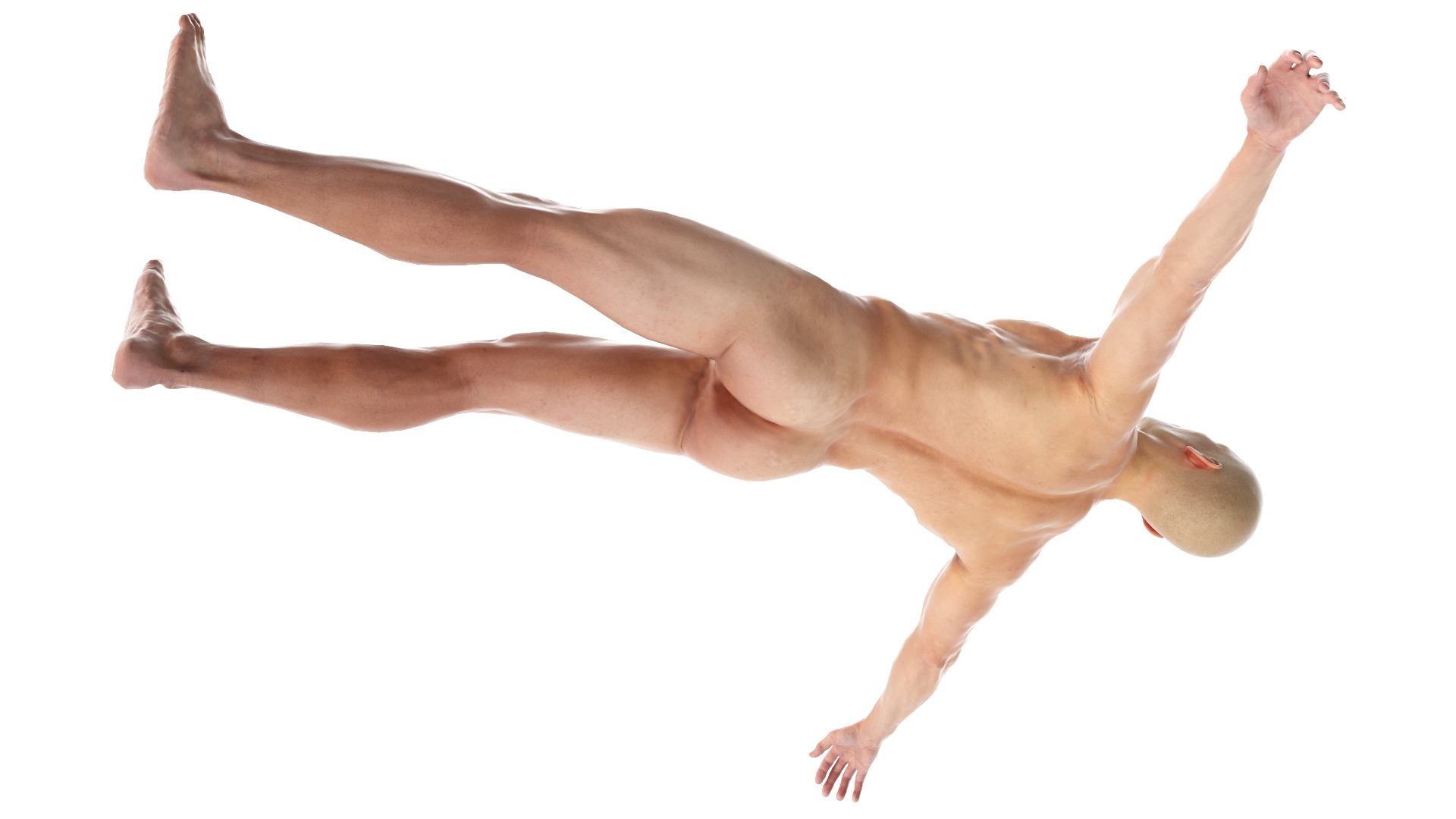 3D Man on Surgical Operating Table