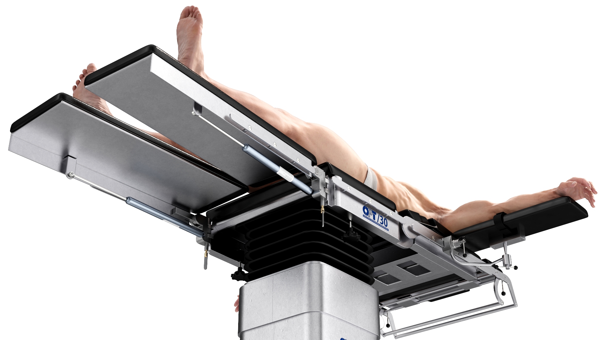 3D Man on Surgical Operating Table