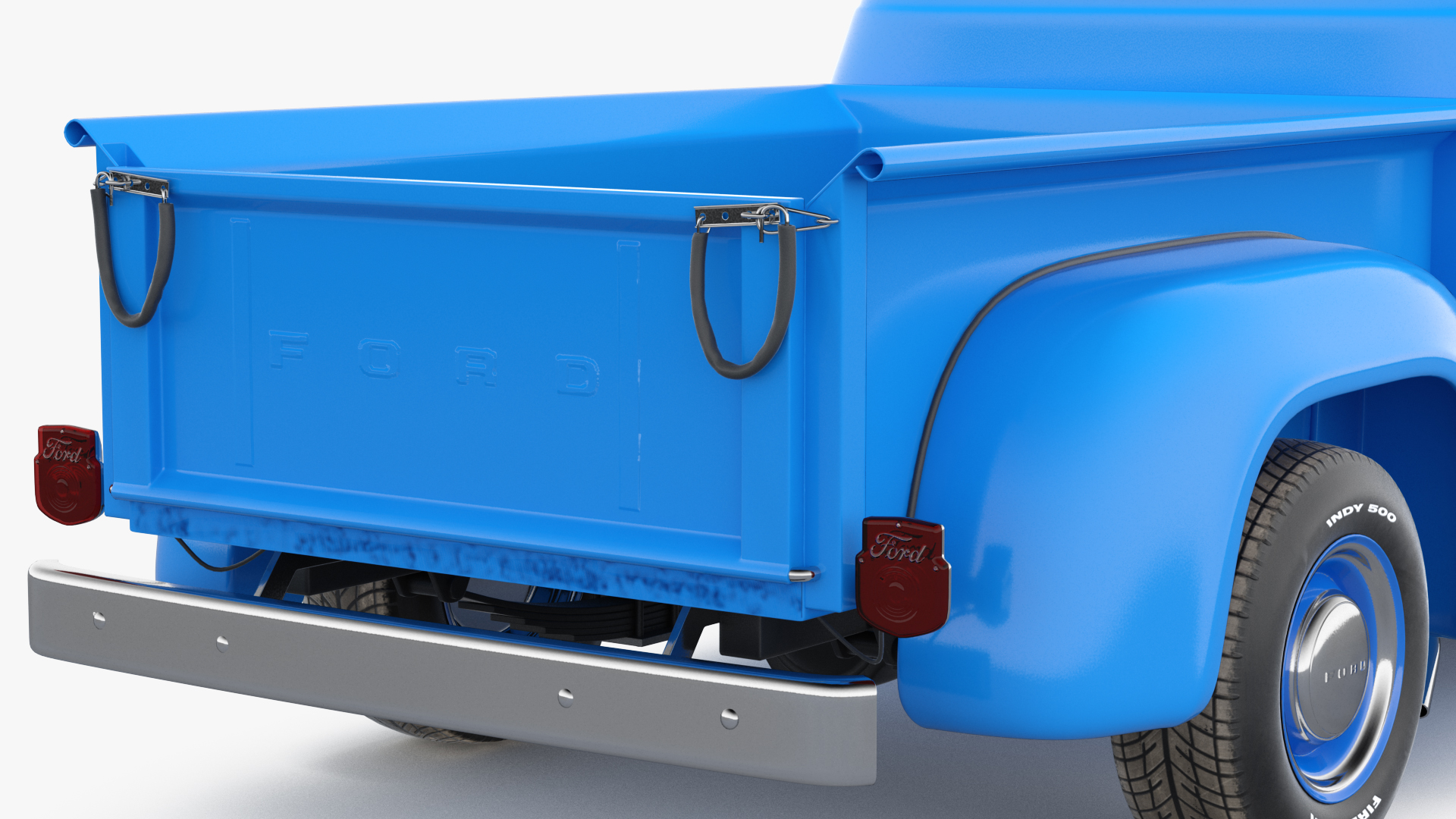 1956 Ford F100 Pickup Truck Rigged 3D model