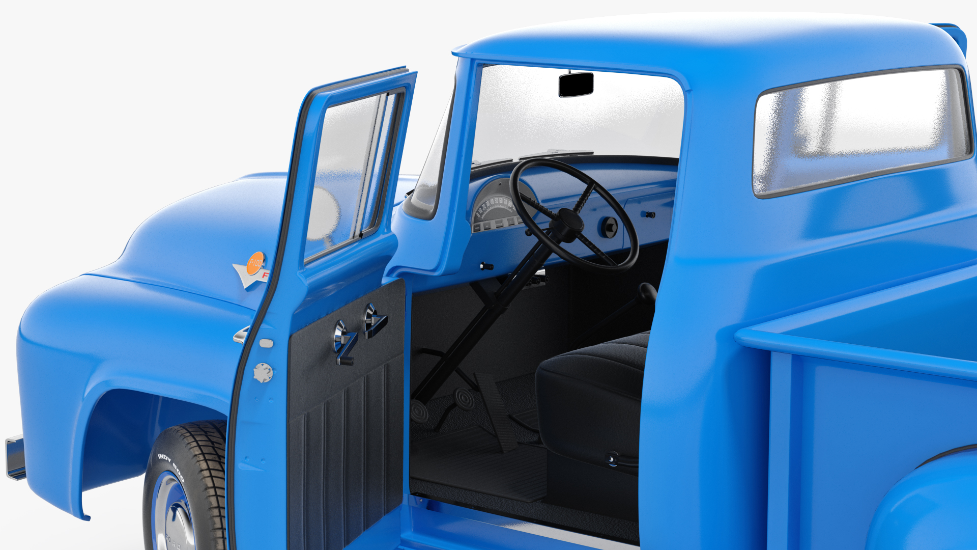 1956 Ford F100 Pickup Truck Rigged 3D model