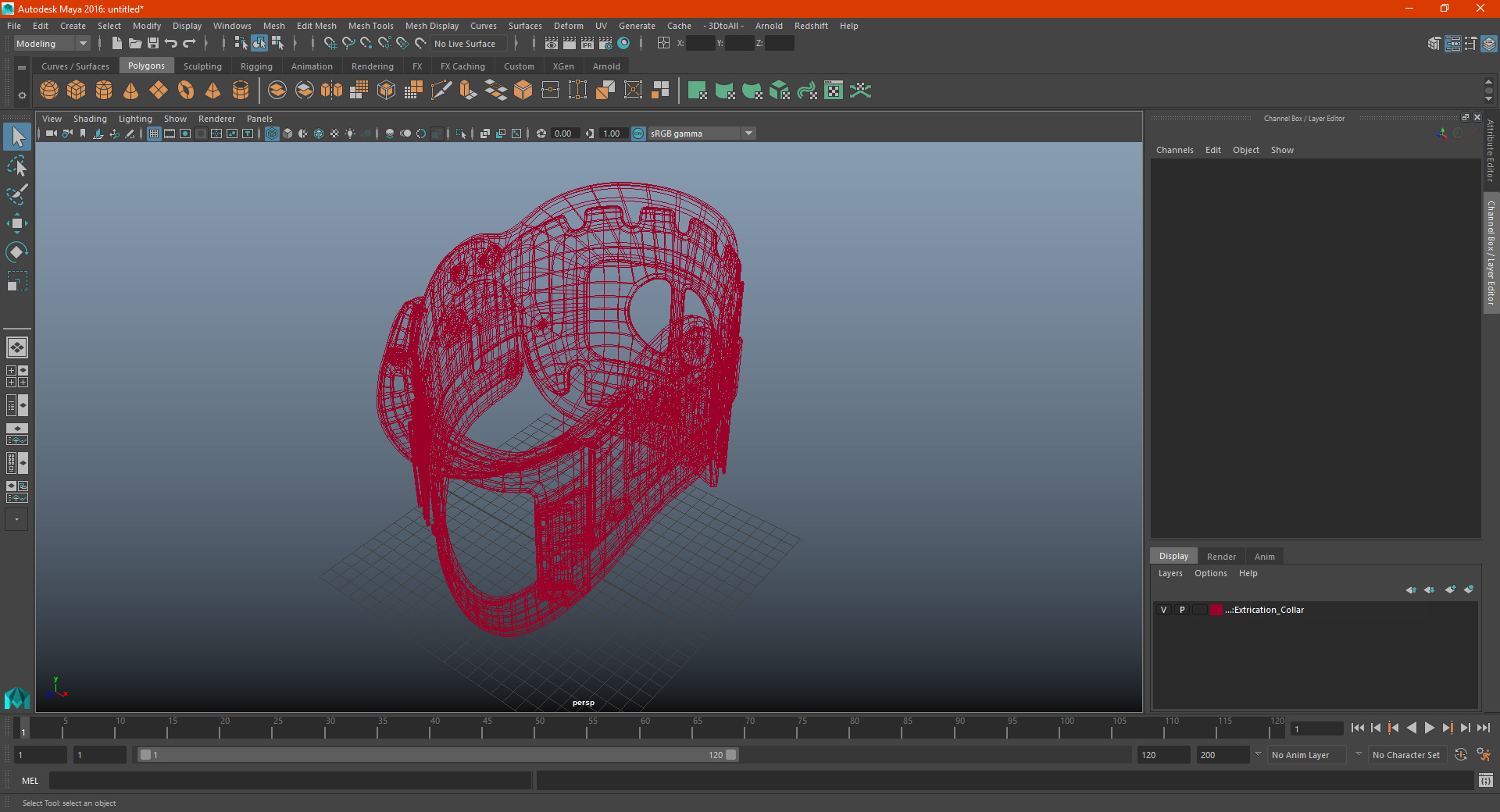 3D Extrication Collar model