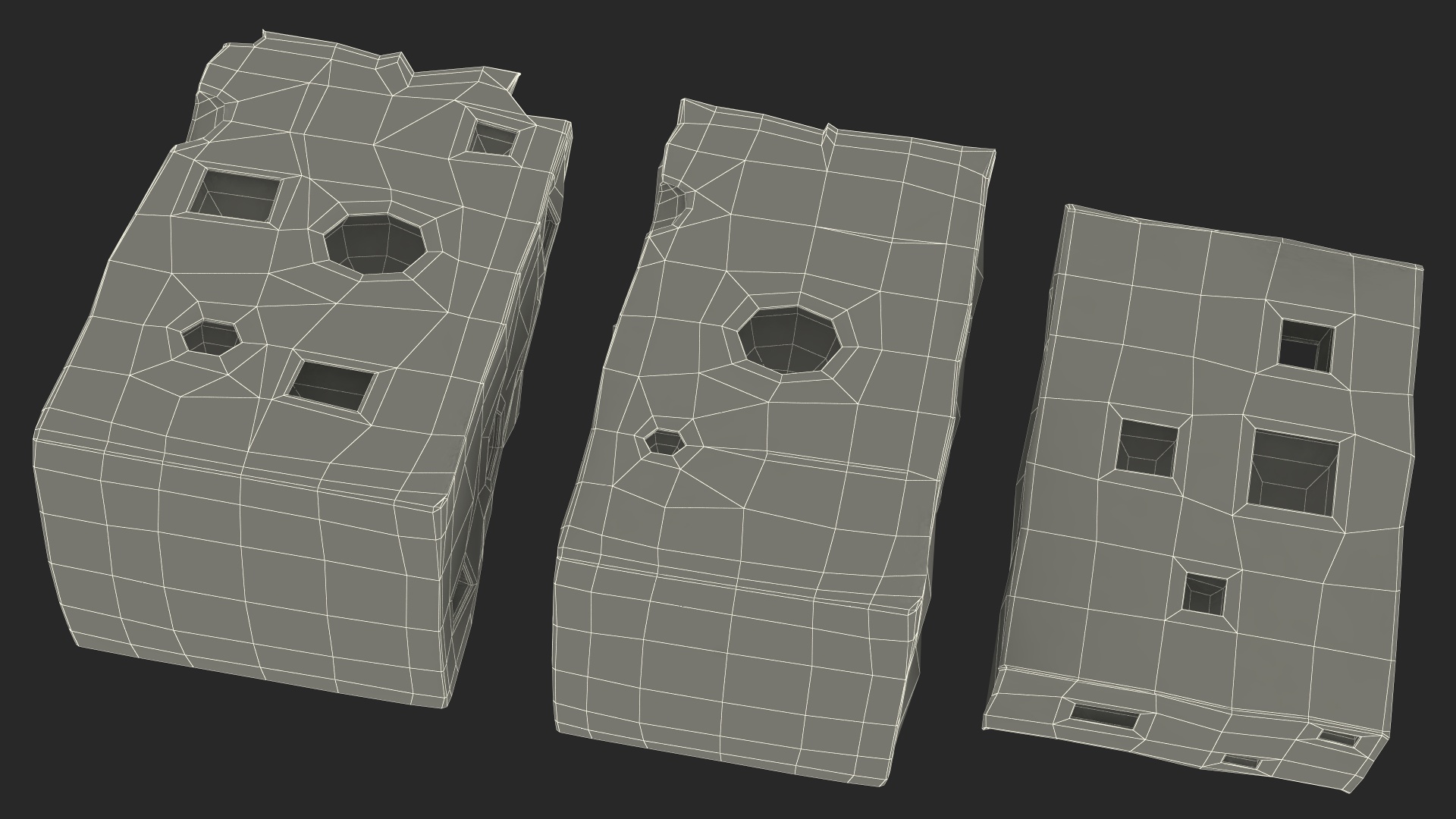 Swiss Cheese Blocks 3D model