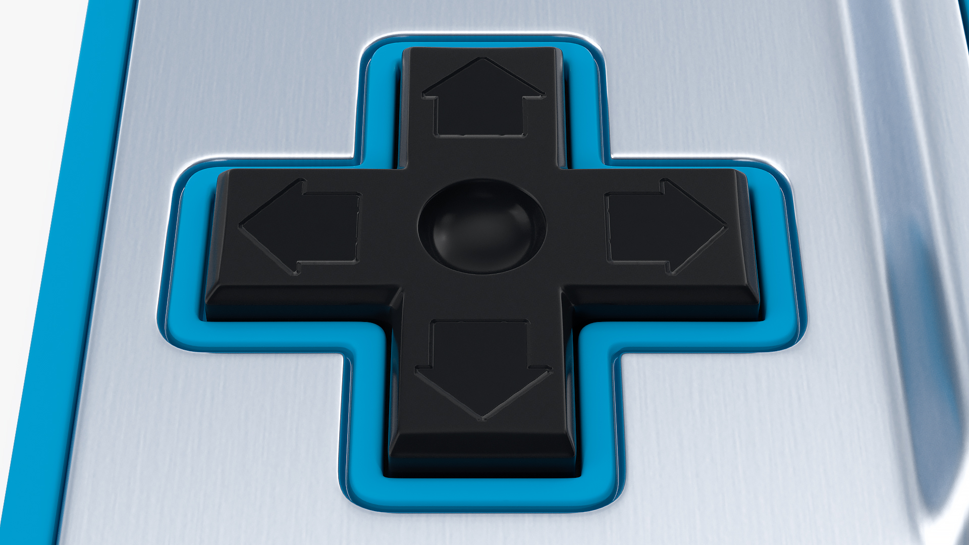 Handheld Game Console Turned Off 3D