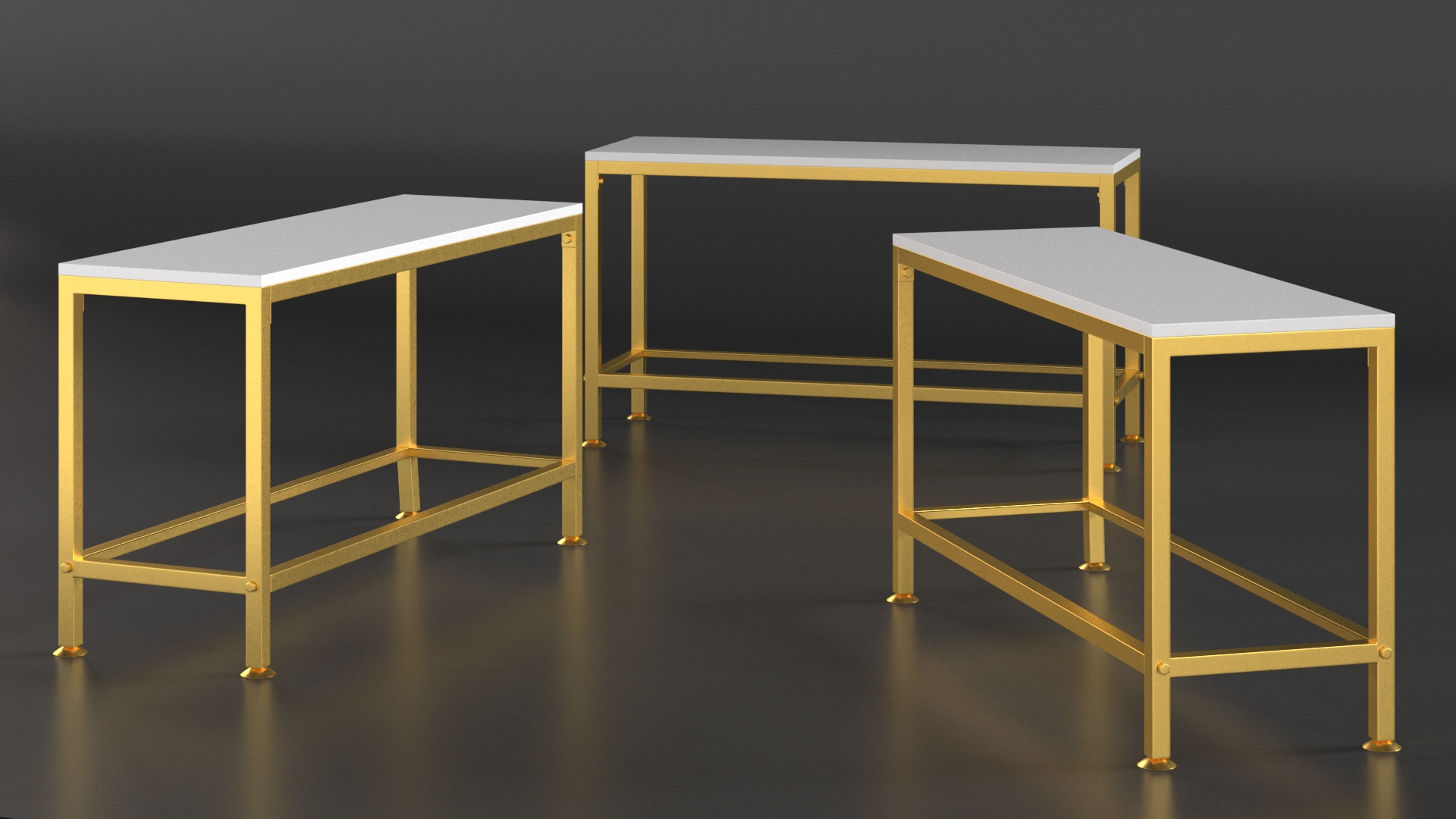 3D Low Shelf Golden