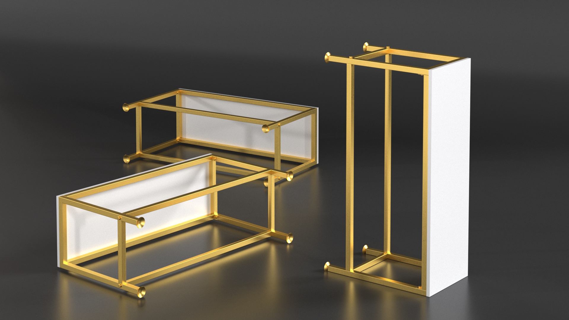 3D Low Shelf Golden