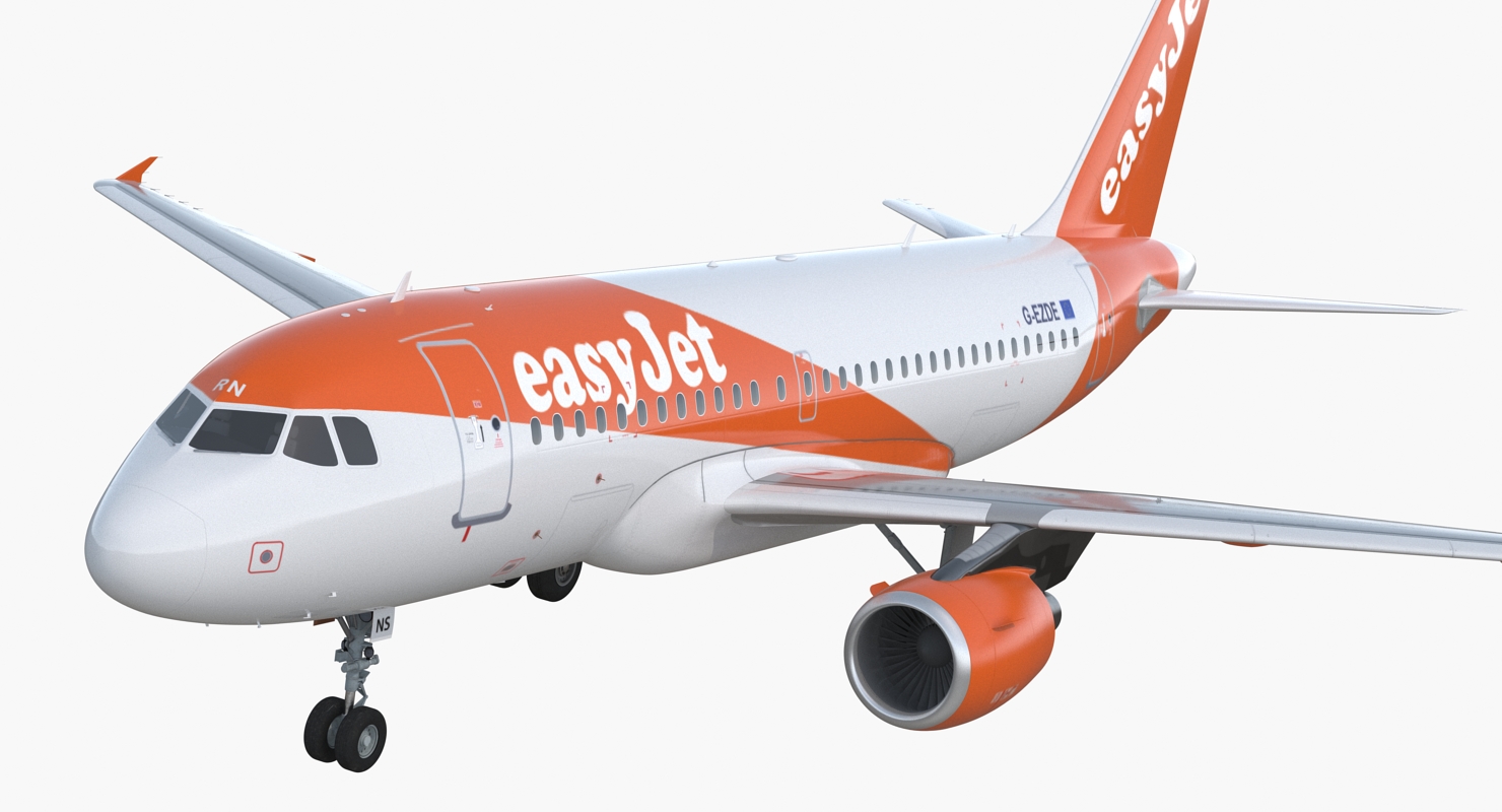 Airbus A319 EasyJet Airline Rigged 3D model