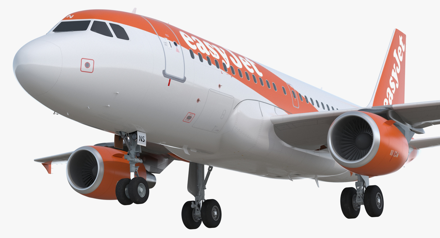 Airbus A319 EasyJet Airline Rigged 3D model
