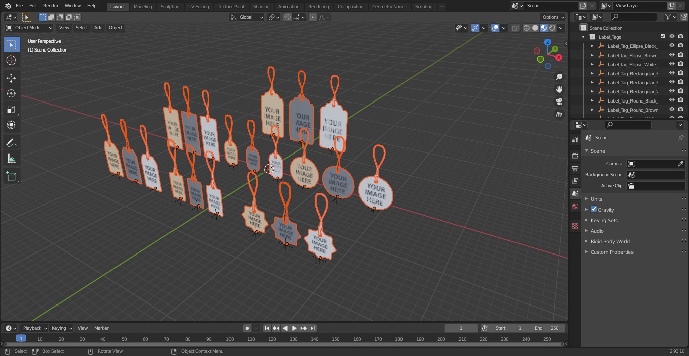 3D model Label Tags