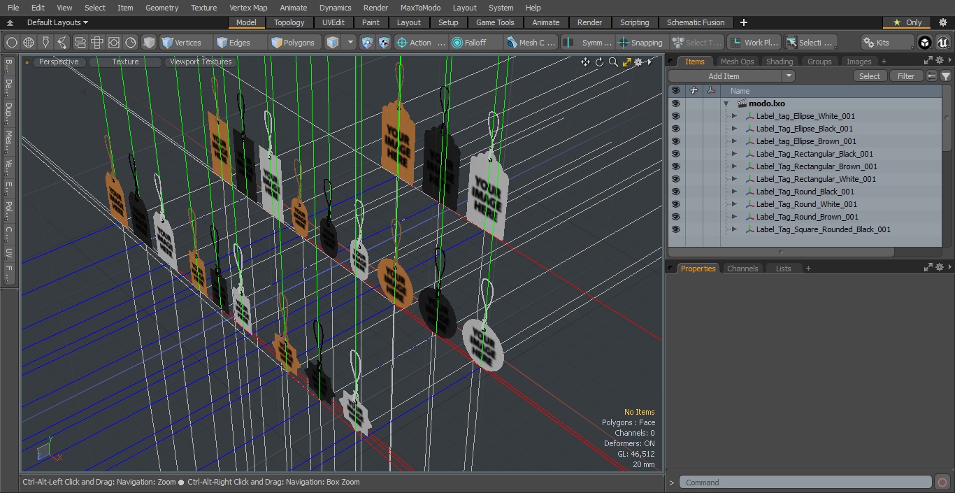 3D model Label Tags