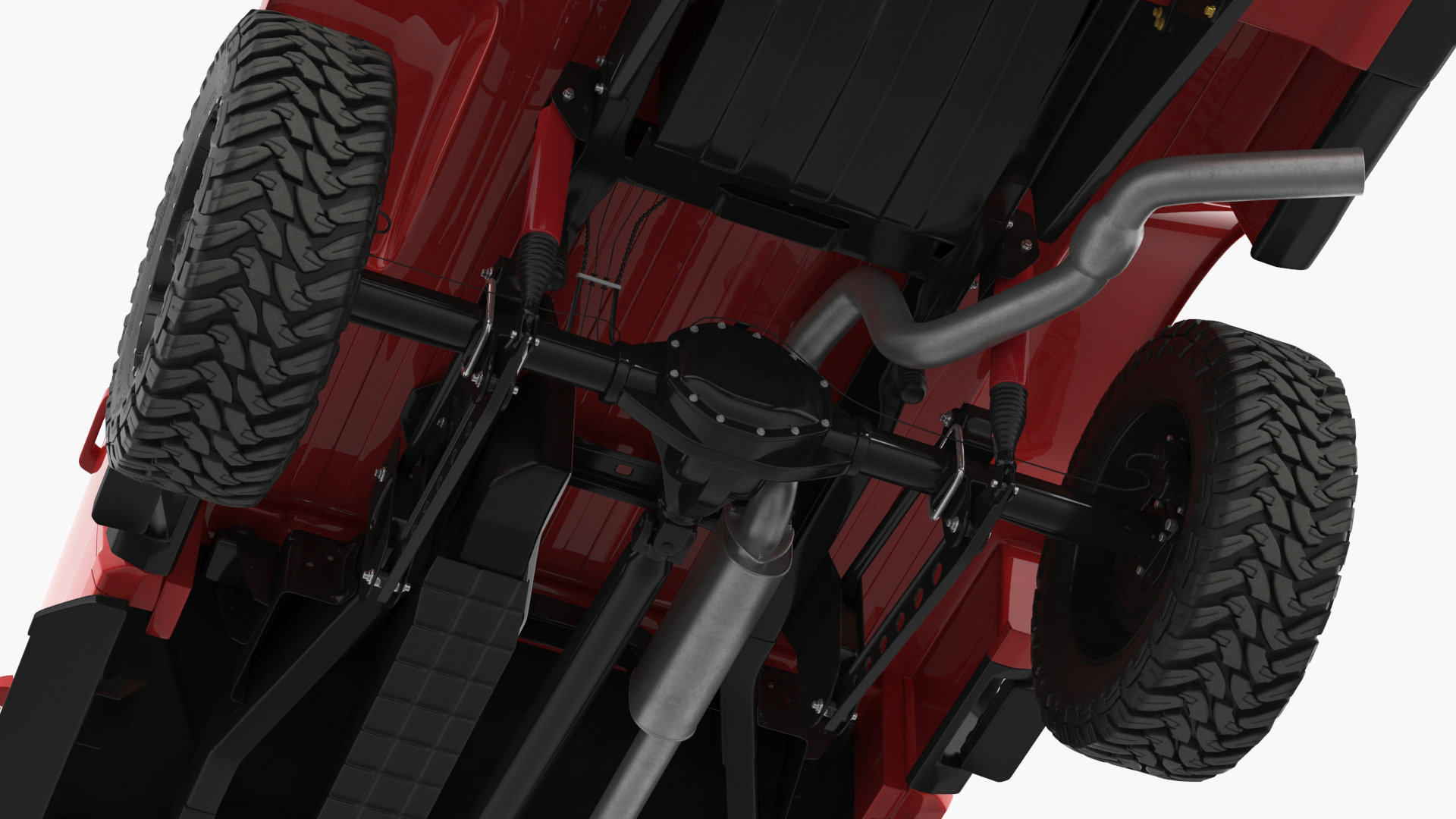 3D Ford Super Duty F-550 2023 Lift Kit Red Rigged