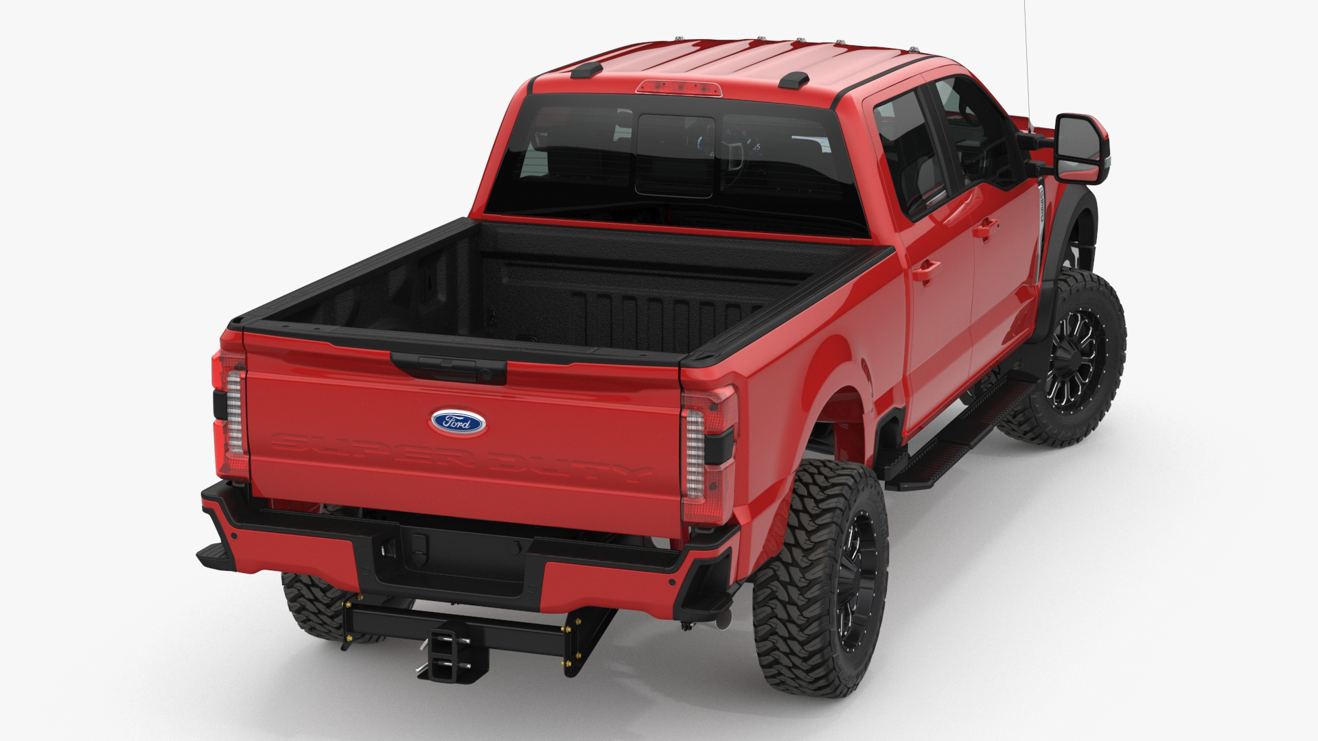 3D Ford Super Duty F-550 2023 Lift Kit Red Rigged