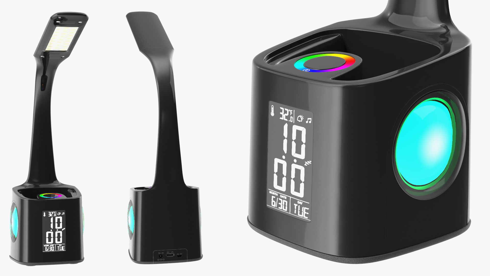 3D Black Smart Desk Lamp