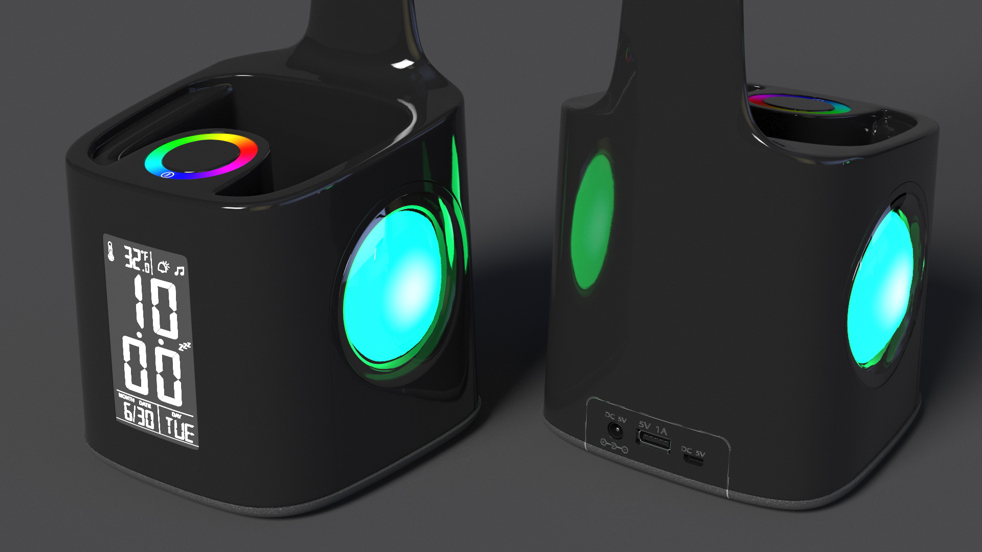 3D Black Smart Desk Lamp