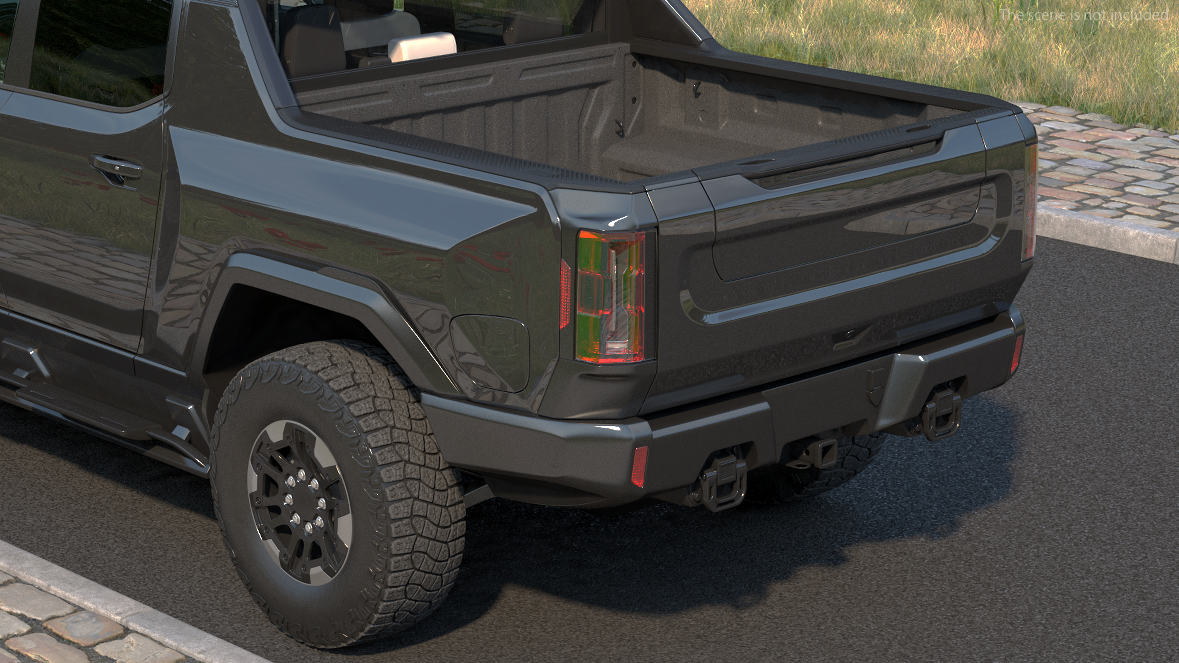 3D Electric Pickup Truck Rigged model