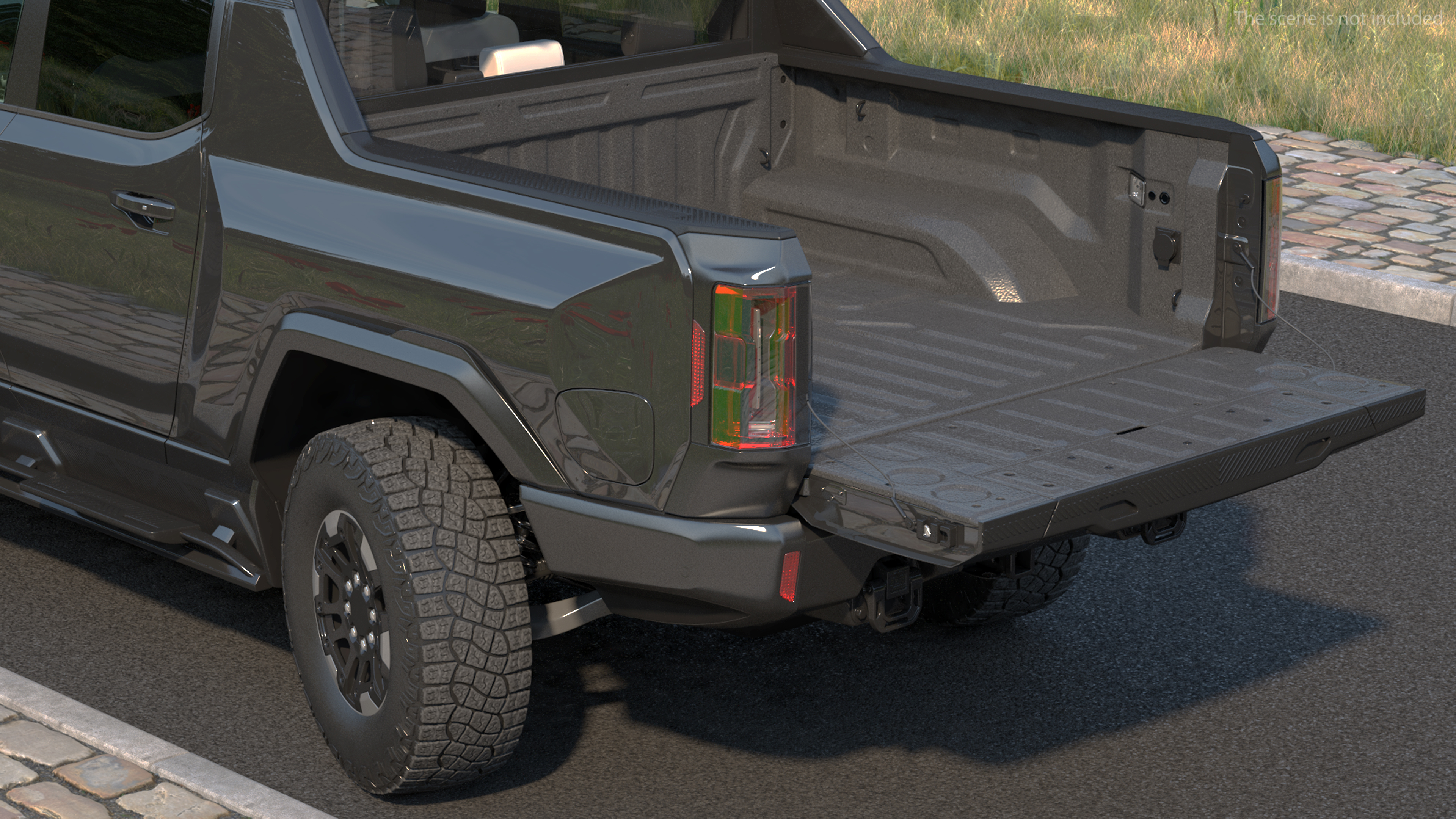 3D Electric Pickup Truck Rigged model