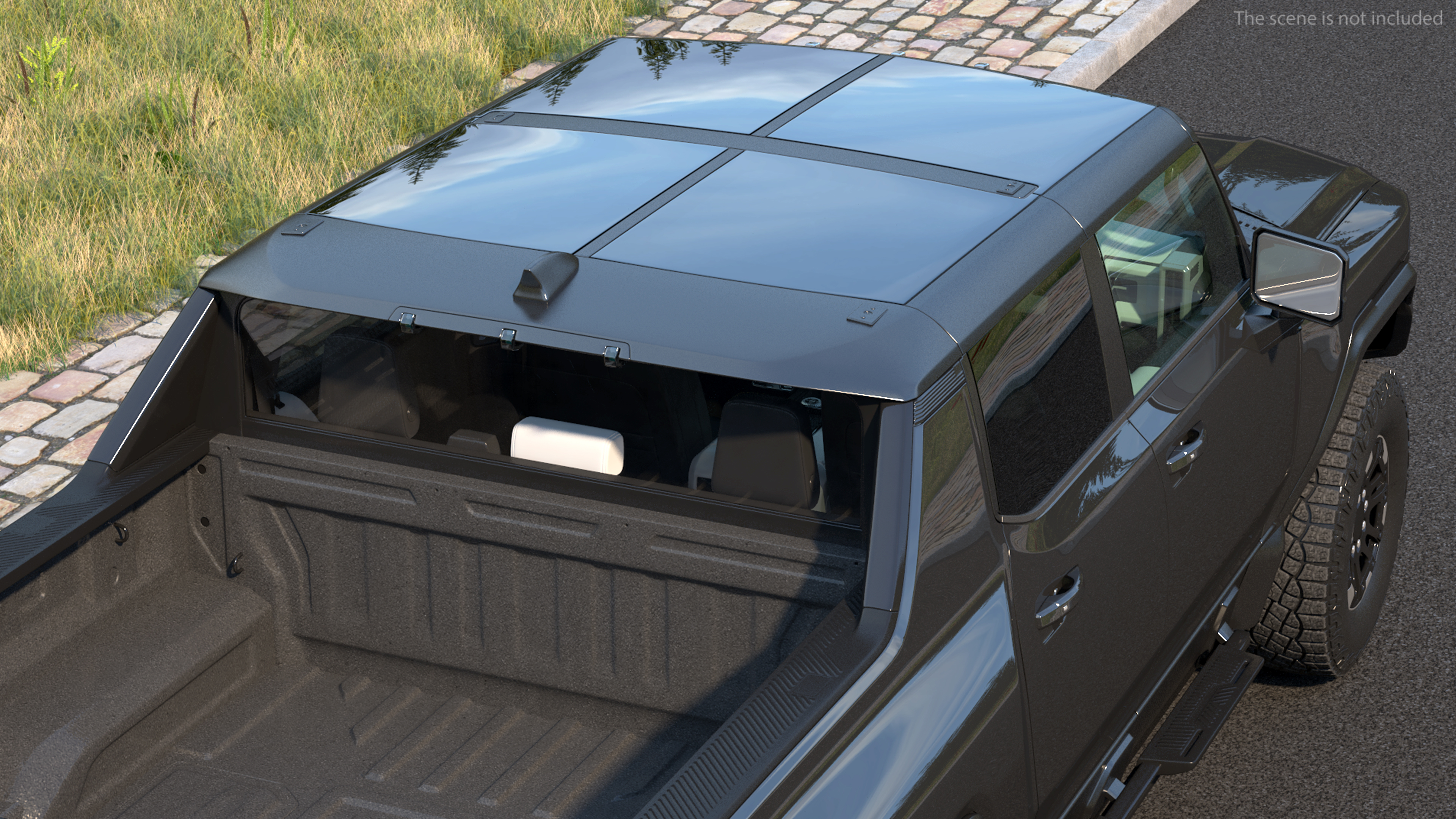 3D Electric Pickup Truck Rigged model