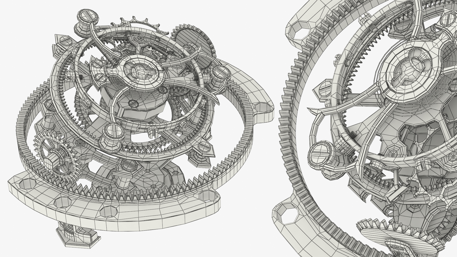 Tri Axial Tourbillon Mechanism Silver Gold - view 6