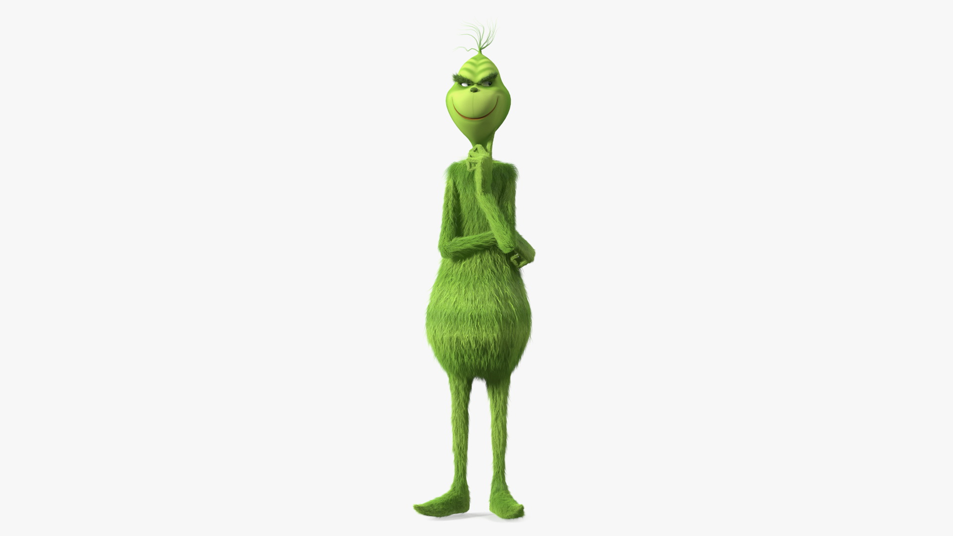 3D Christmas Cartoon Character Grinch with Fur model