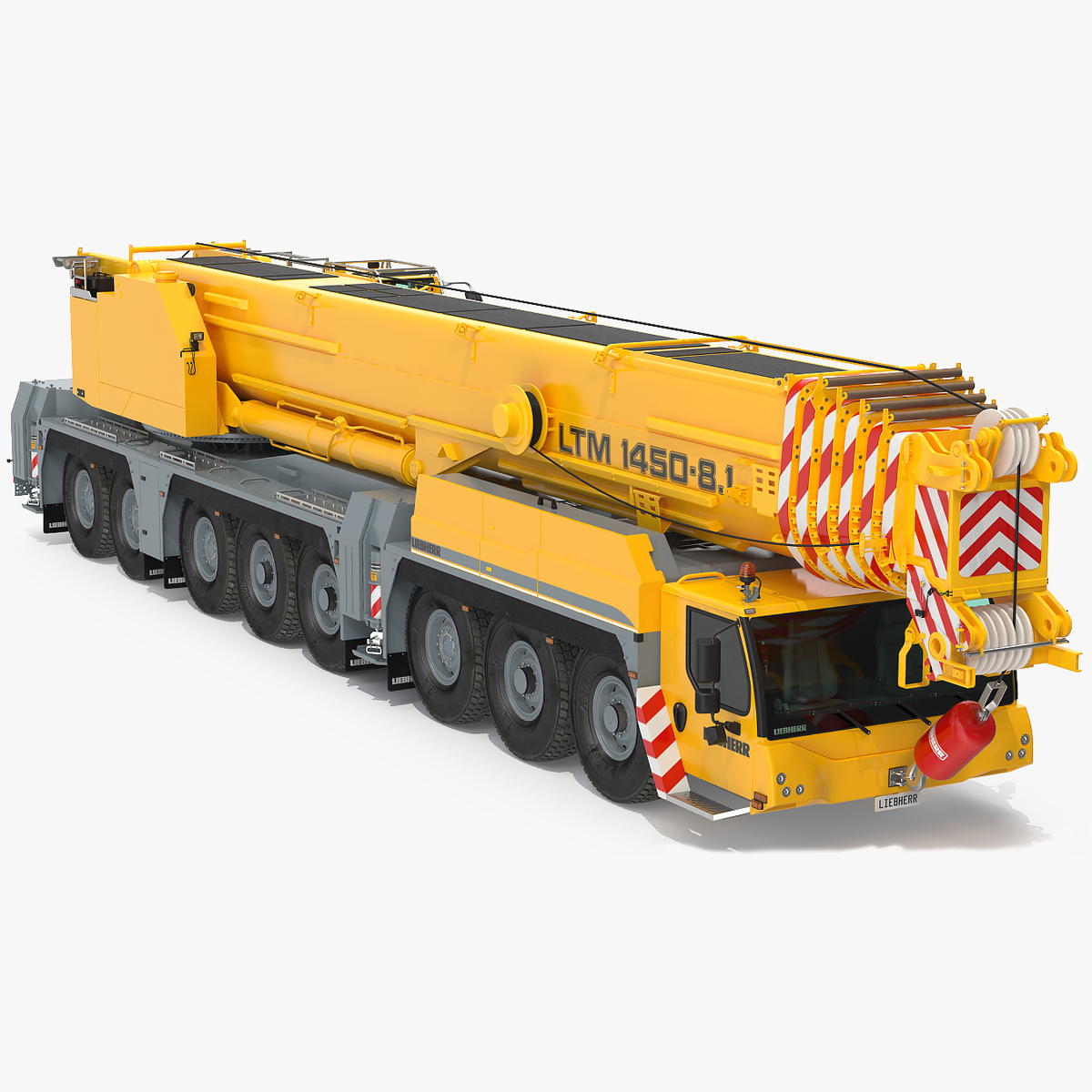 3D Liebherr LTM 1450 Mobile Crane Rigged for Maya