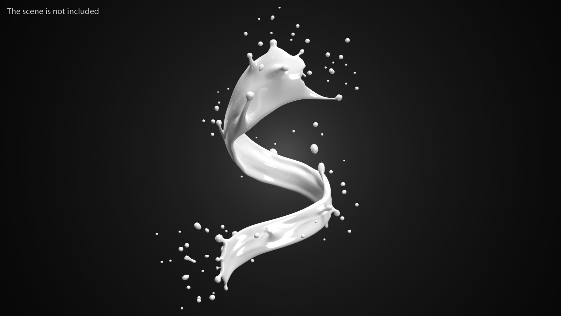3D Milk Splash Spiral model