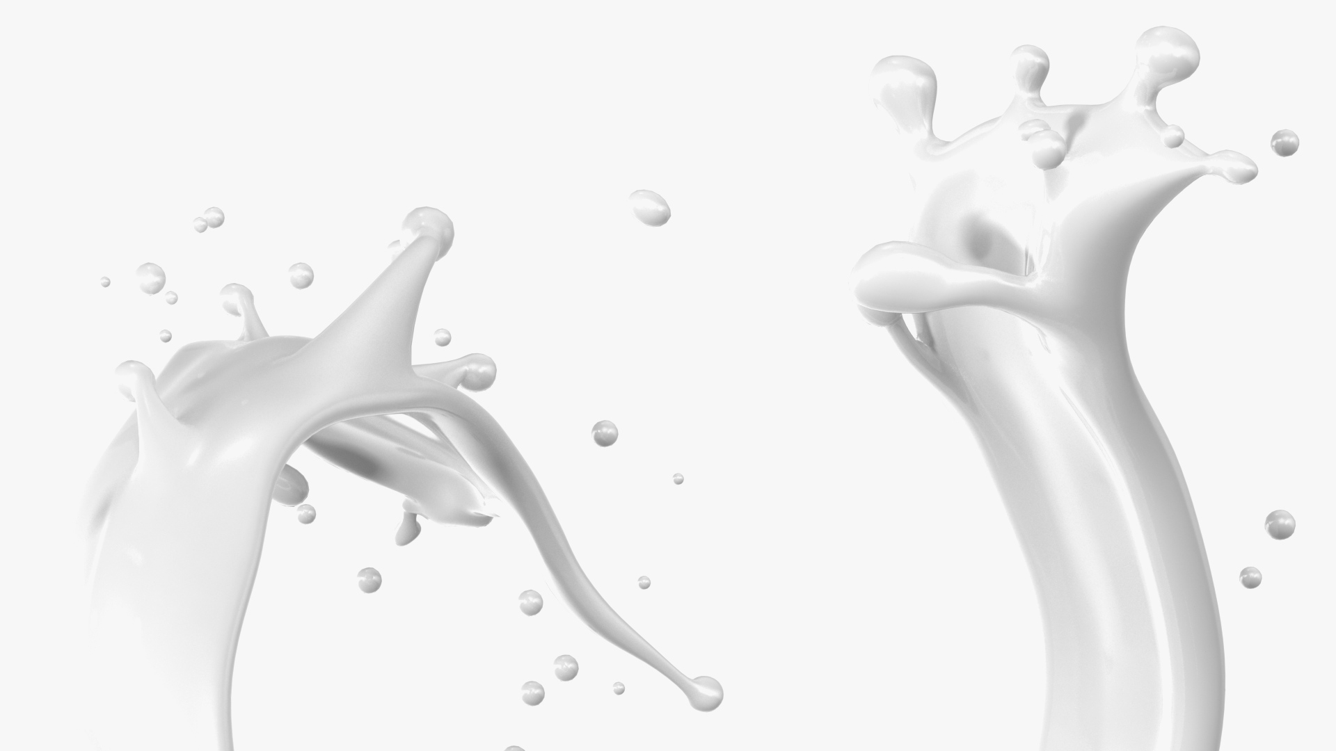 3D Milk Splash Spiral model