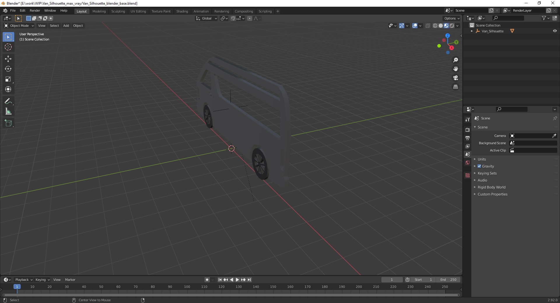 Van Silhouette 3D model