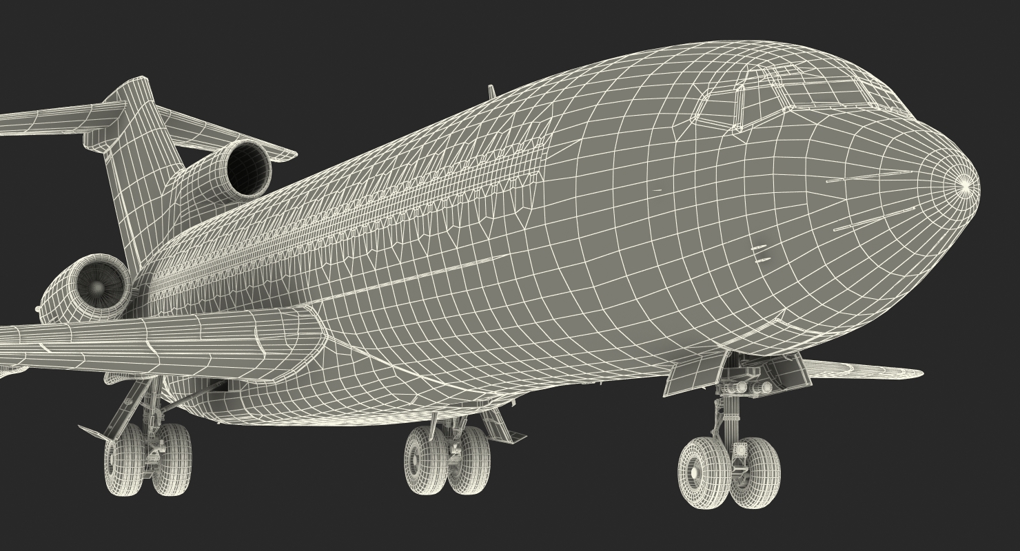 Boeing 727 100 Generic Rigged 3D model