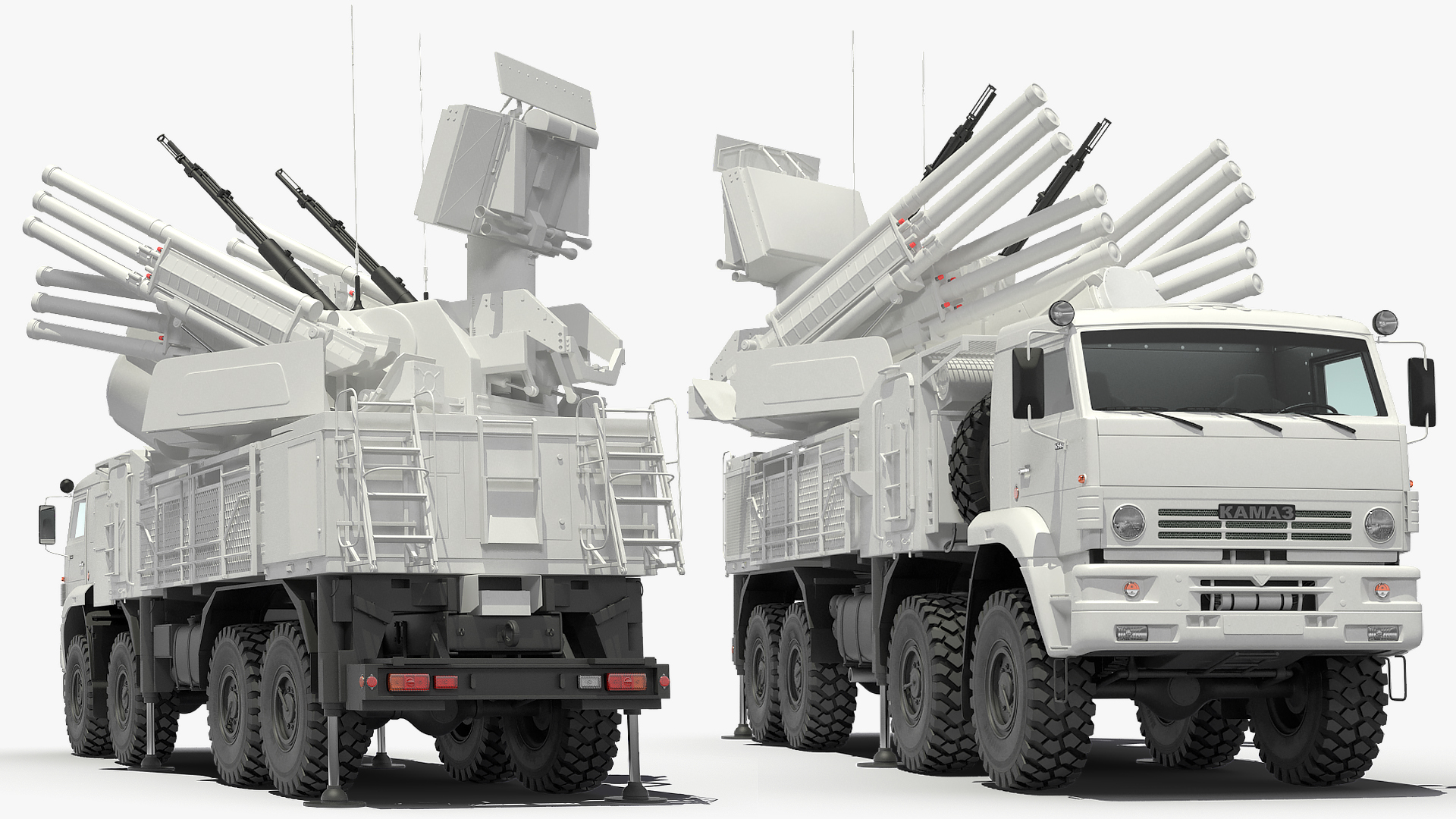Pantsir S1 SA-22 Deployed Position 3D model
