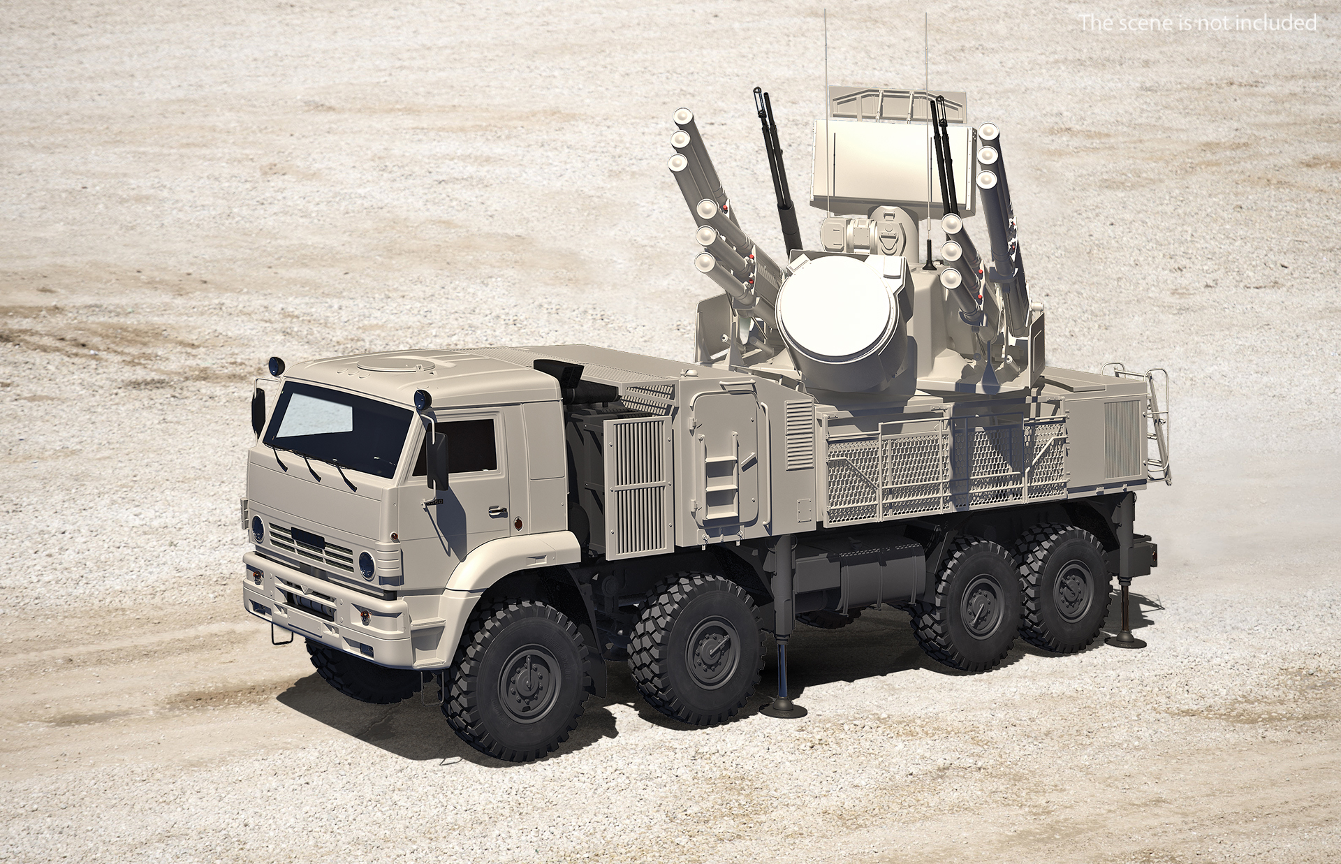 Pantsir S1 SA-22 Deployed Position 3D model