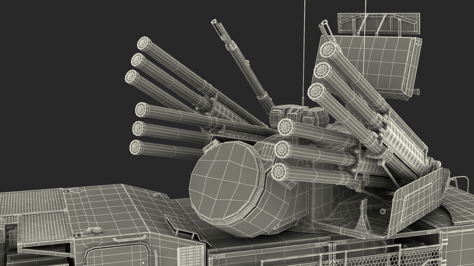 Pantsir S1 SA-22 Deployed Position 3D model
