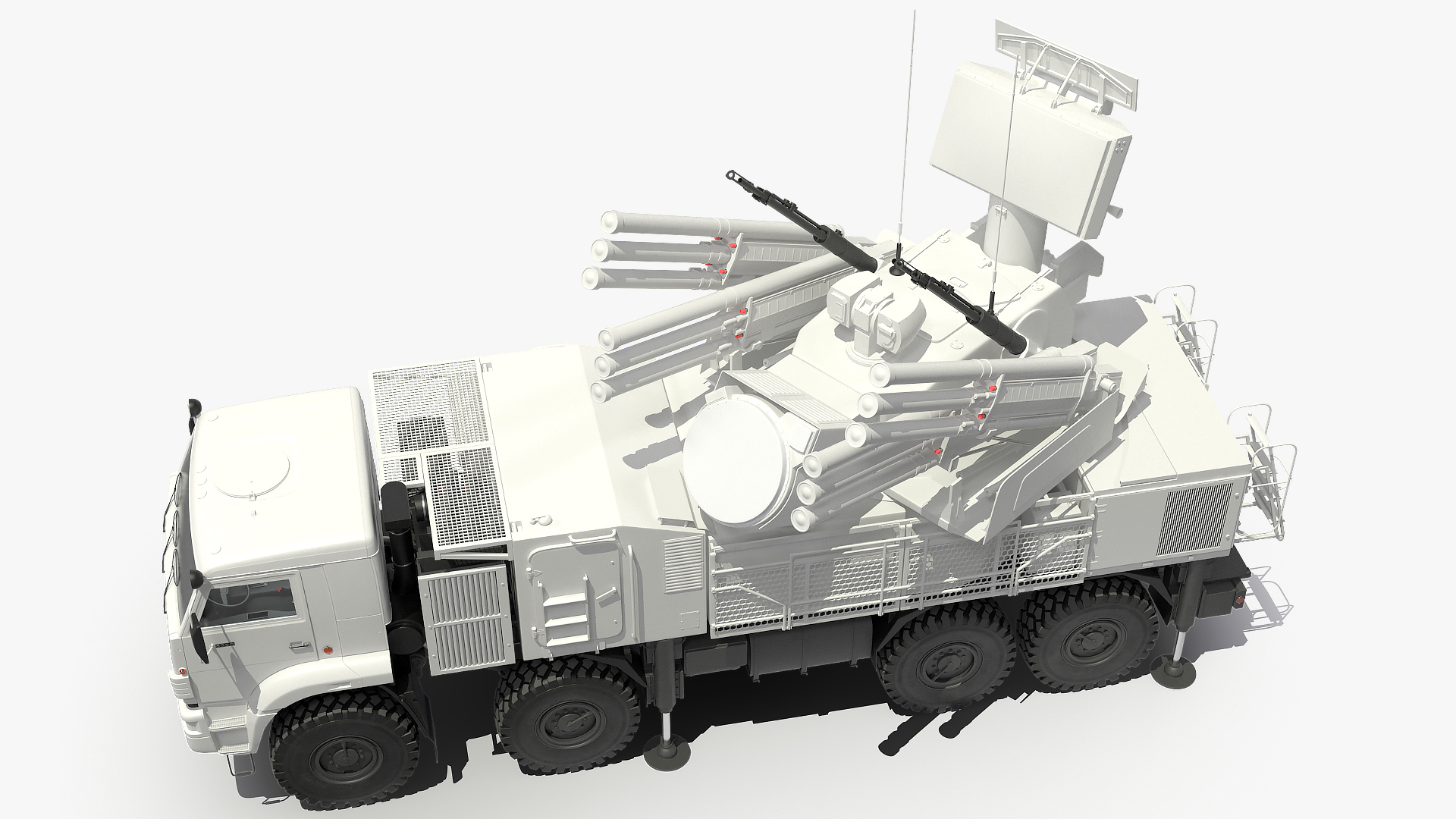 Pantsir S1 SA-22 Deployed Position 3D model
